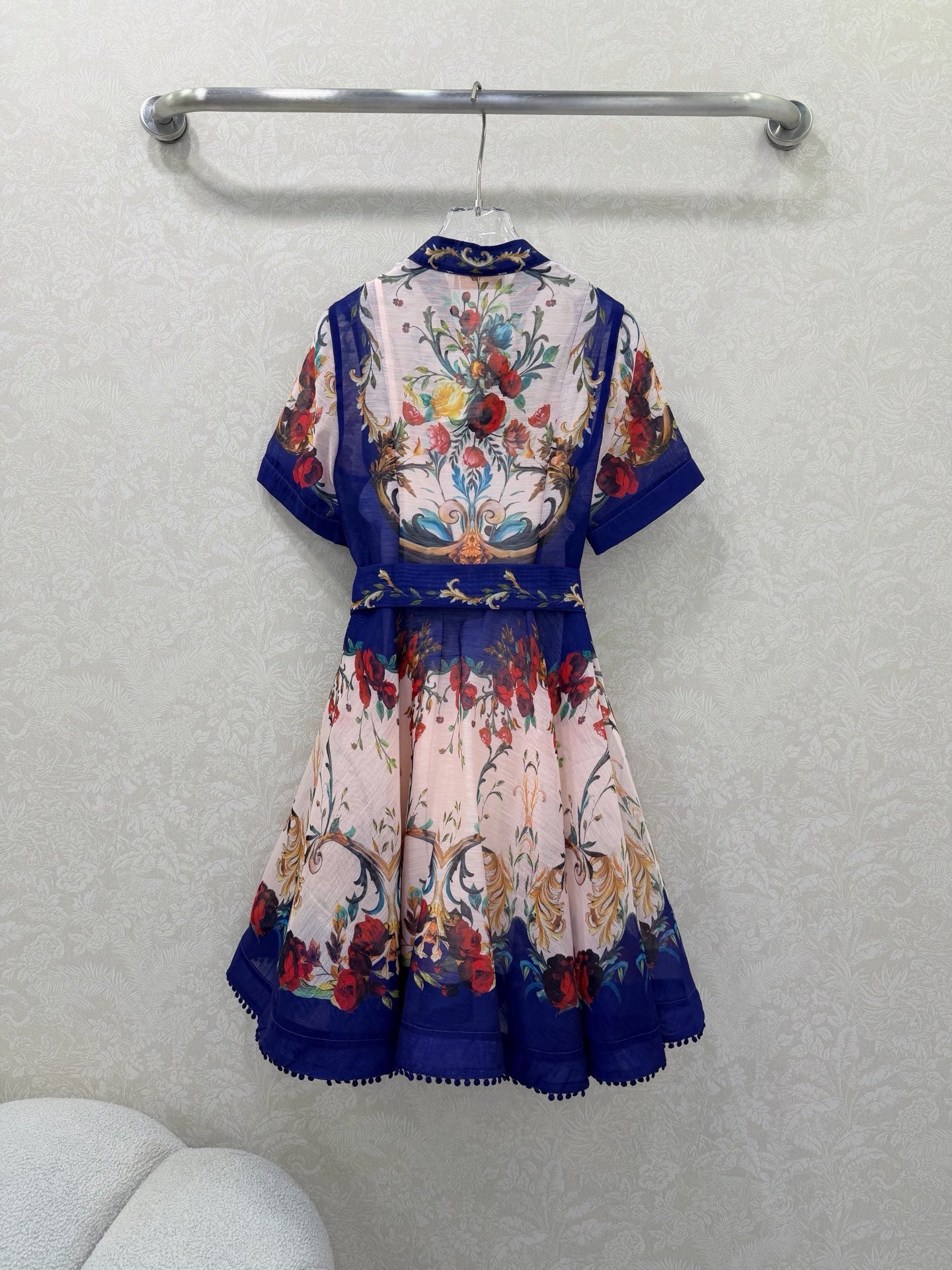 Zimmermann Lucy Floral Shirtdress Gilded Rose Cotton 347213