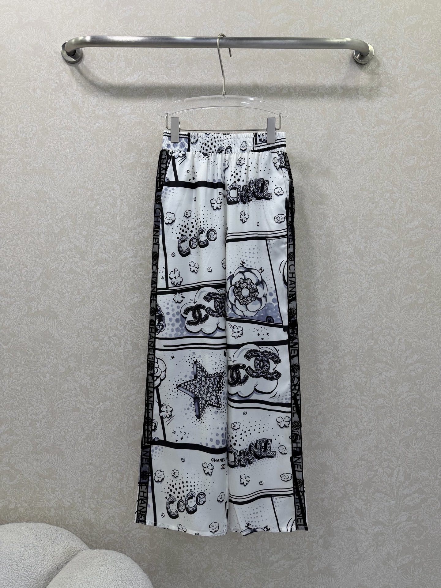 CC Straight Leg Pants Printed Silk 353066