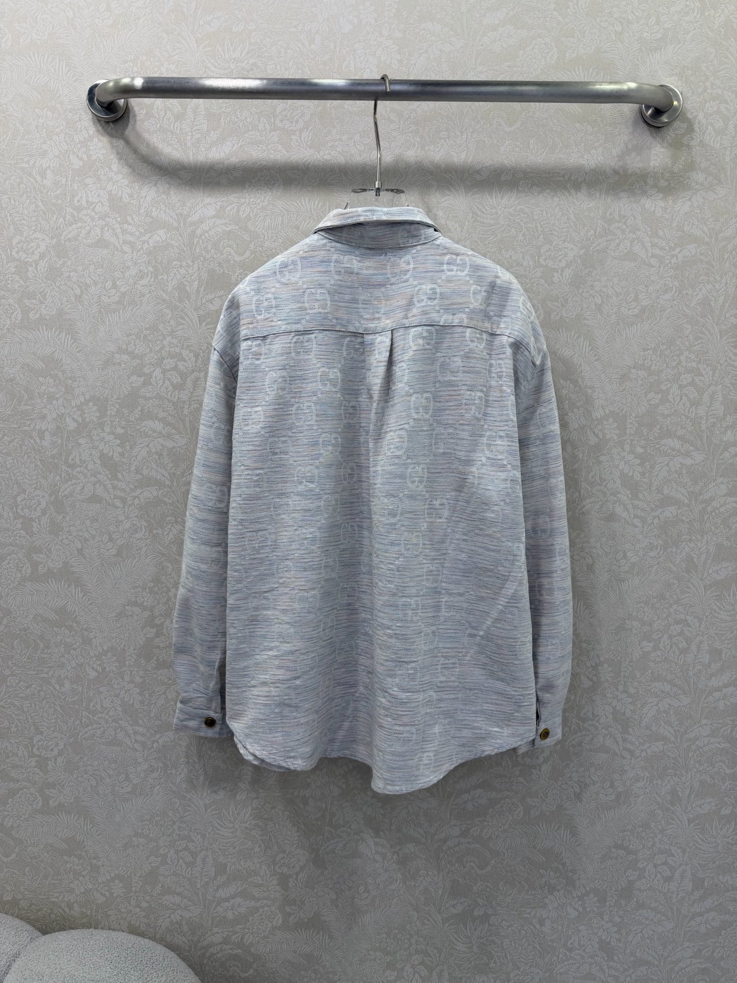 GG Double C Shirt Jacquard Light Grey Cotton Polyeste 353051