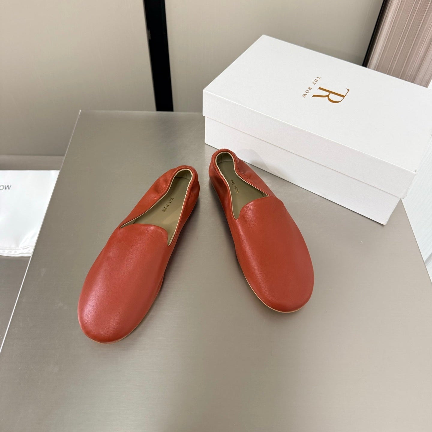 The Row Casa Ballet Flat Red Sheepskin 872475