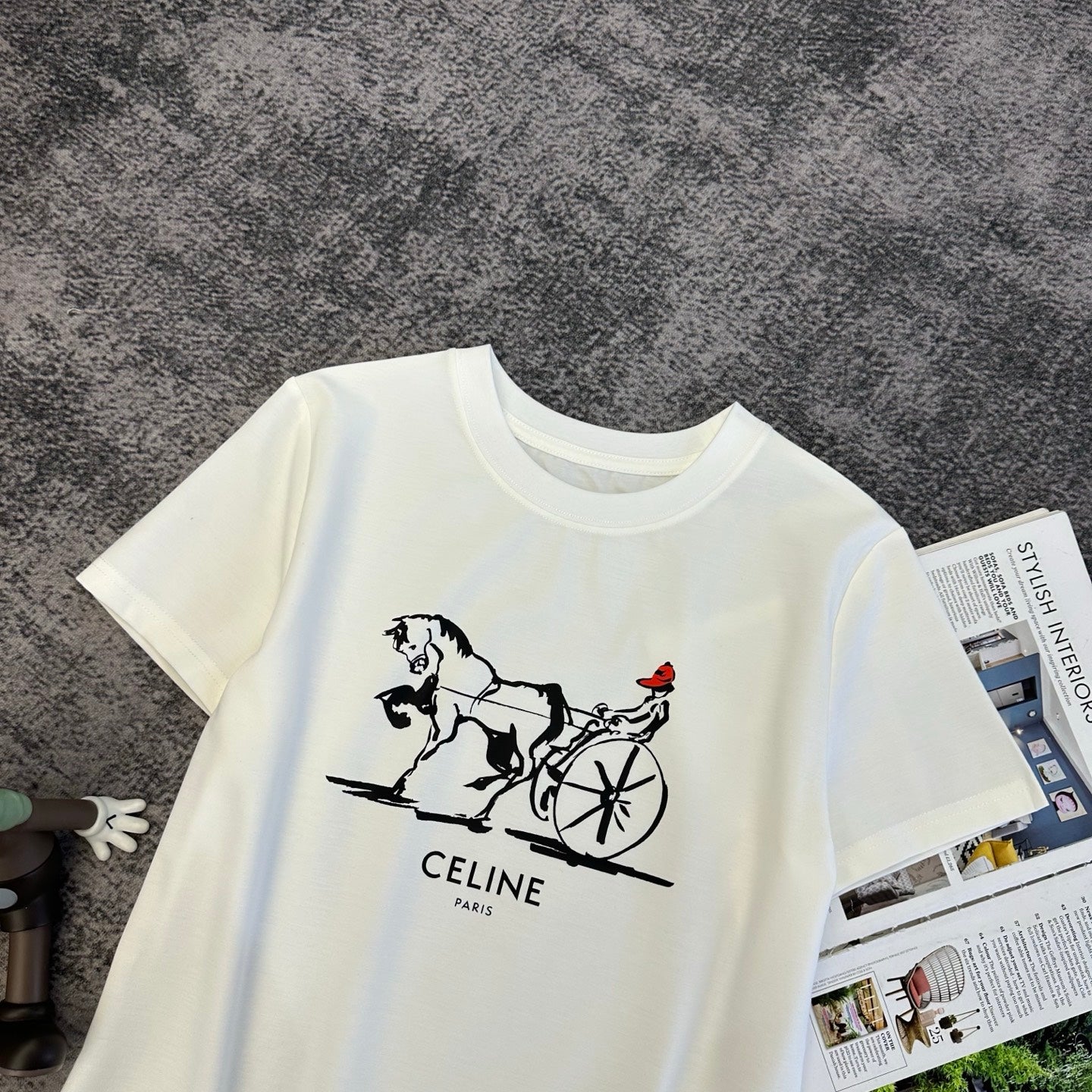 Celine Short-Sleeve T-Shirt Cotton 370006