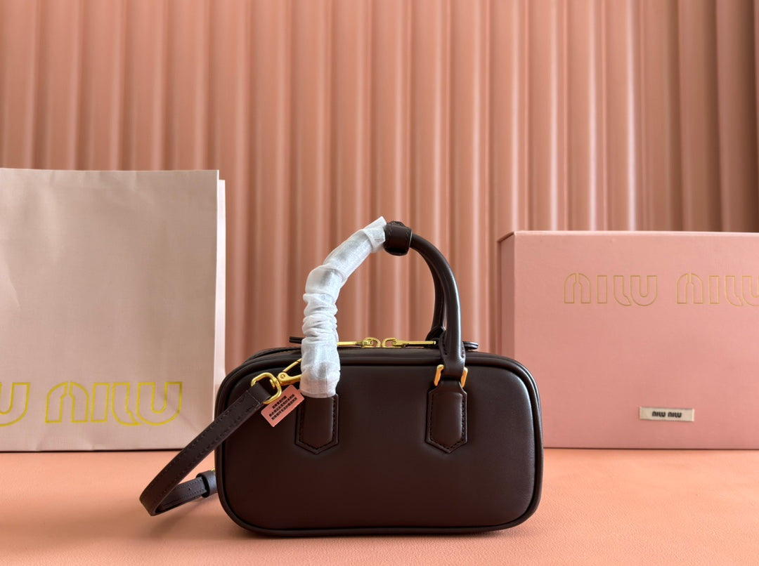 Miu Miu 19 Arcadie Chocolate leather bag Briarwood 239711