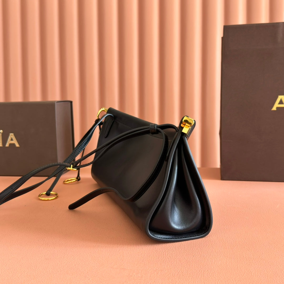 Alaia Le Click East West Medium Bag 30cm Black Calfskin