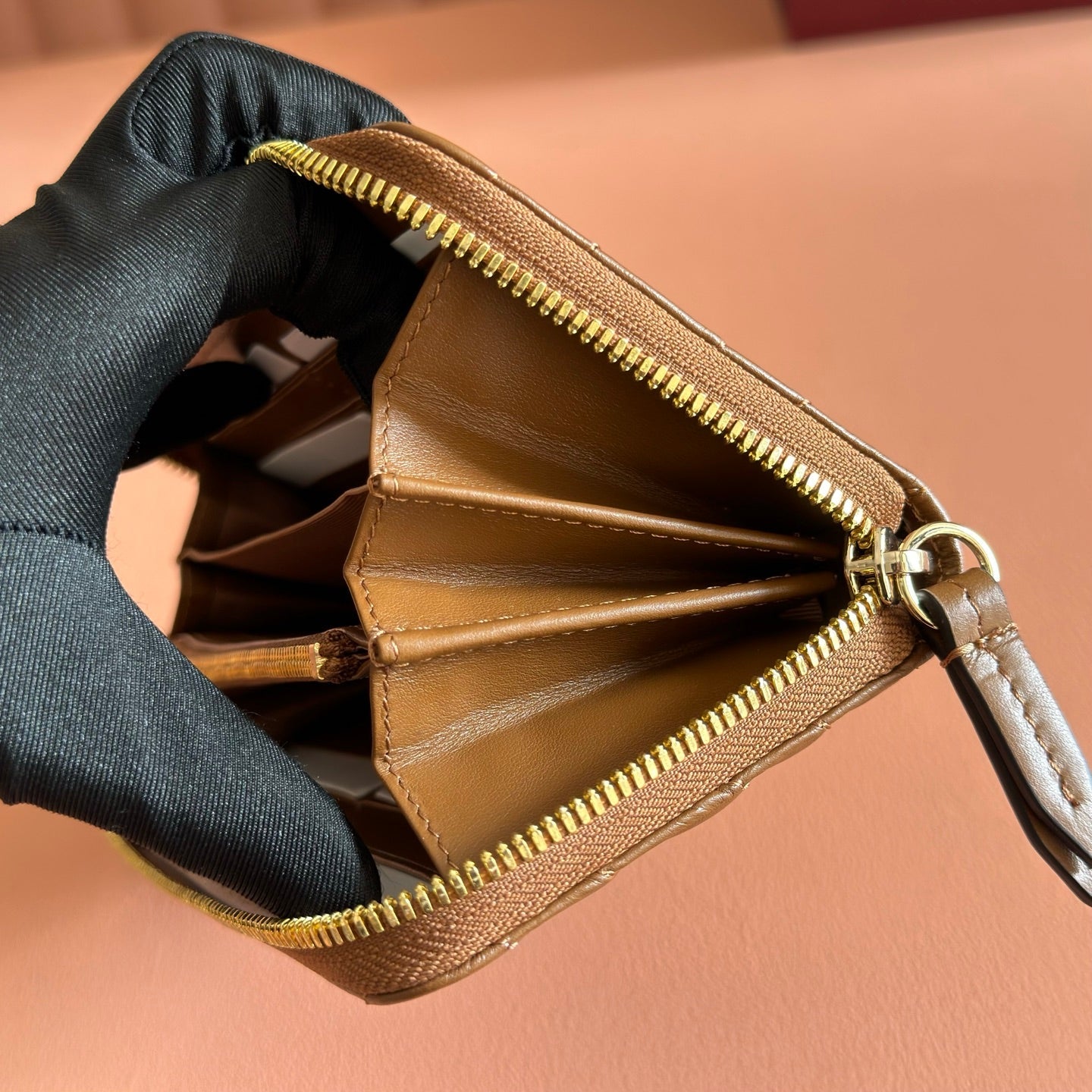 GG Marmont Zip-Around Wallet Brown Matelassé Leather