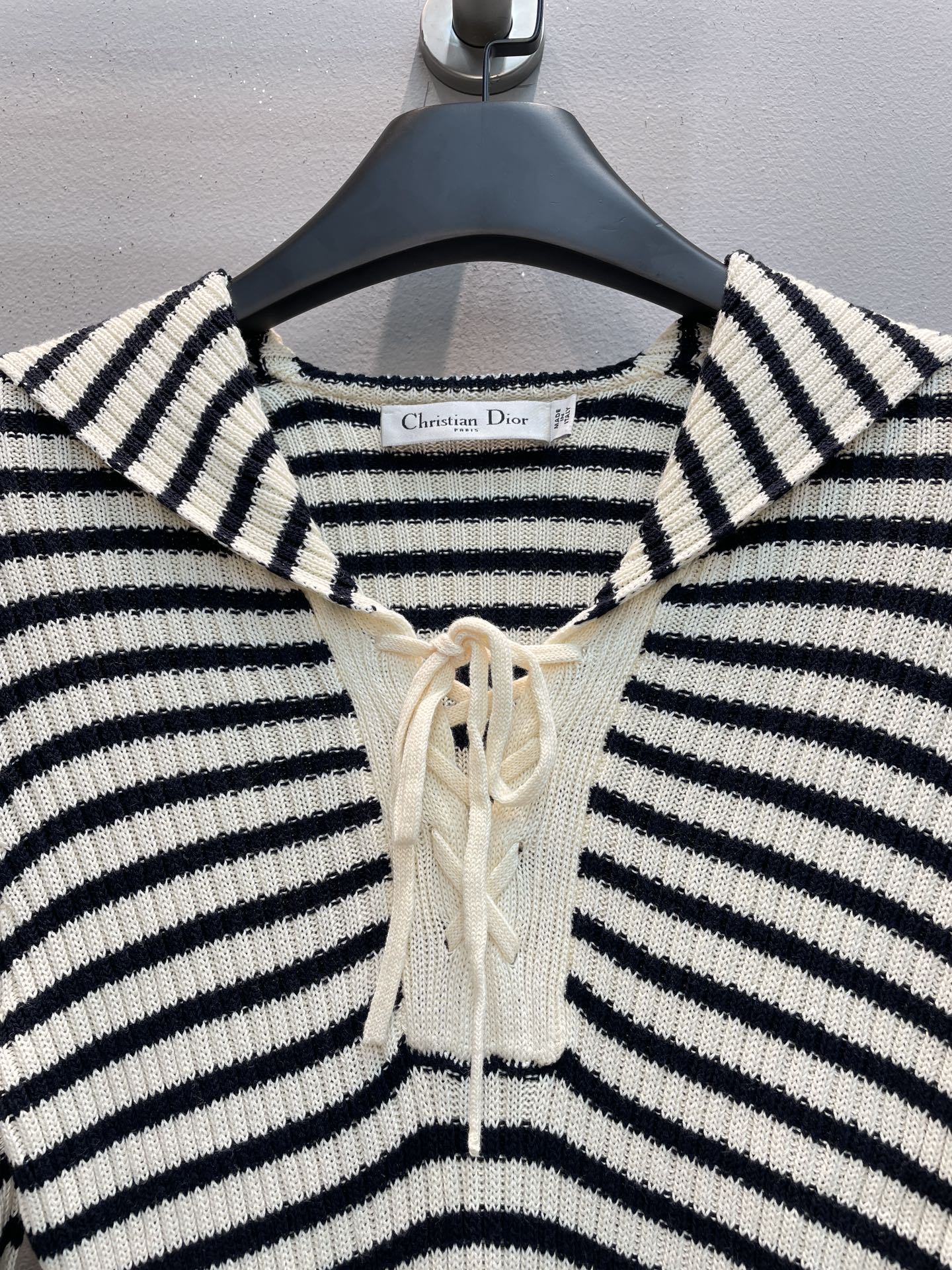 CD 25 Striped Sweater Dress Wool Mix Cotton