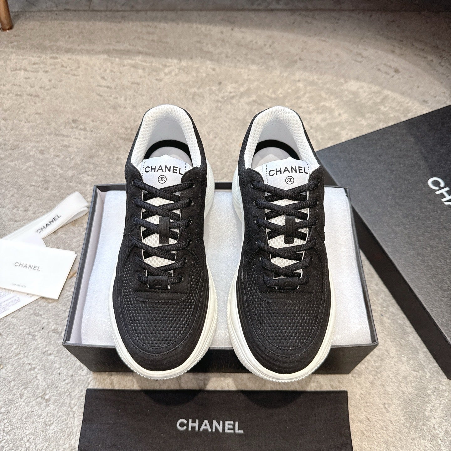 CC 26s Casual Sneakers Black Fabric 647450