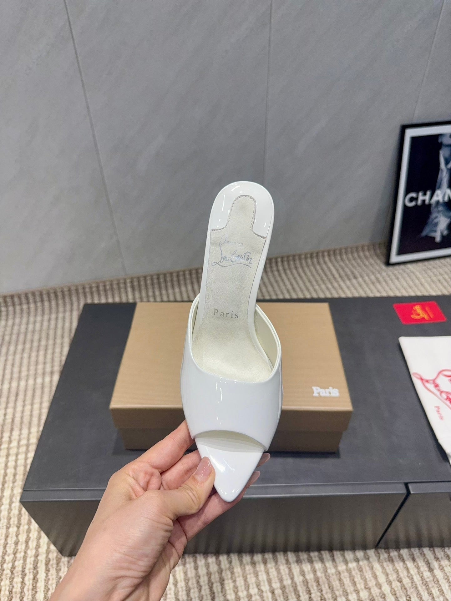 CL Miss Z 100 Mule White Patent Leather 539720