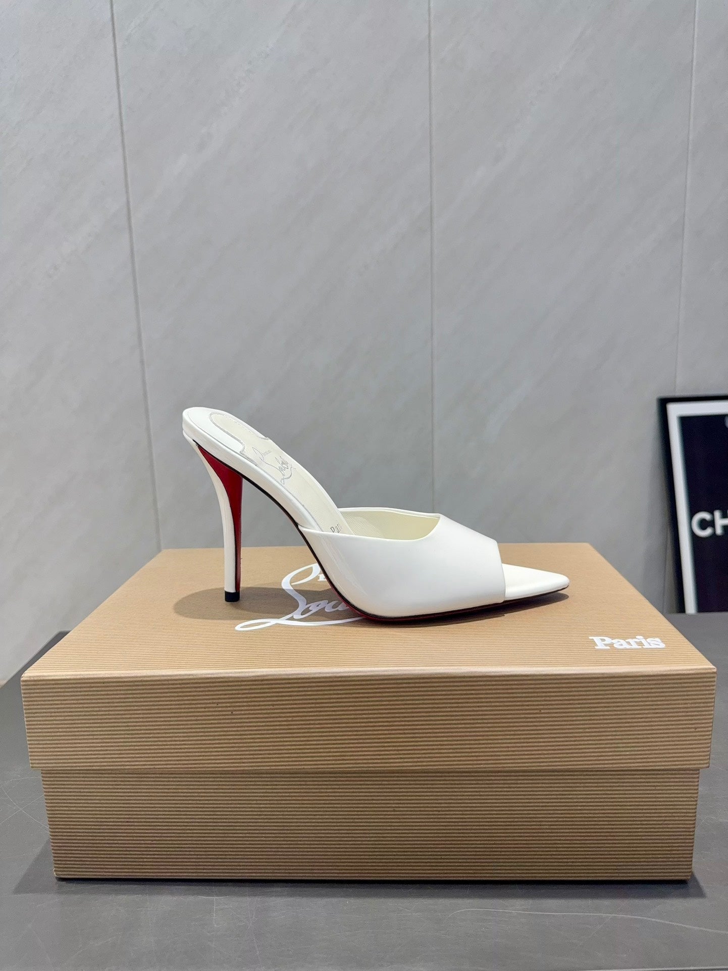 CL Miss Z 100 Mule White Patent Leather 539720