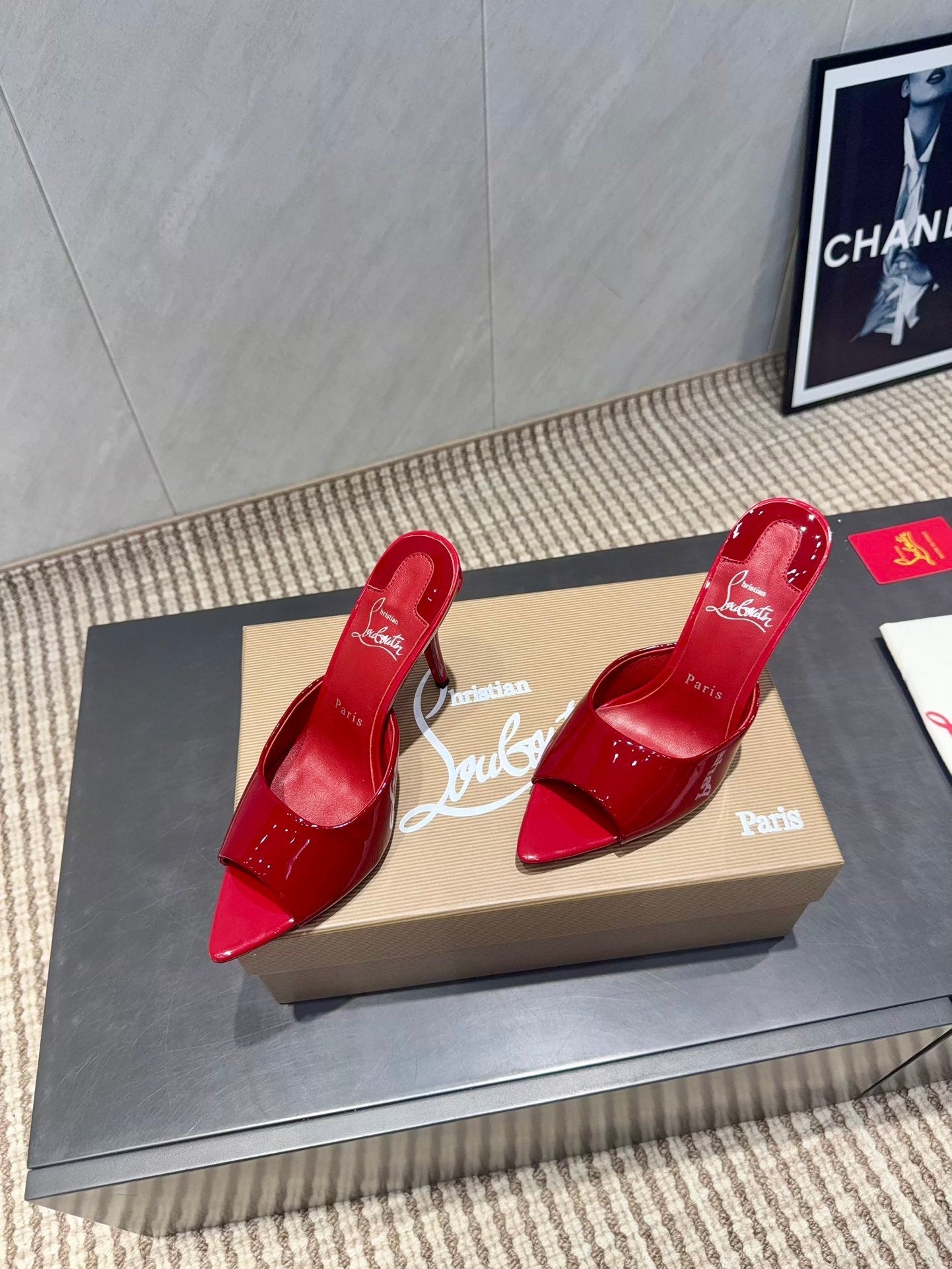 CL Miss Z 100 Mule Dark Red Patent Leather 539721