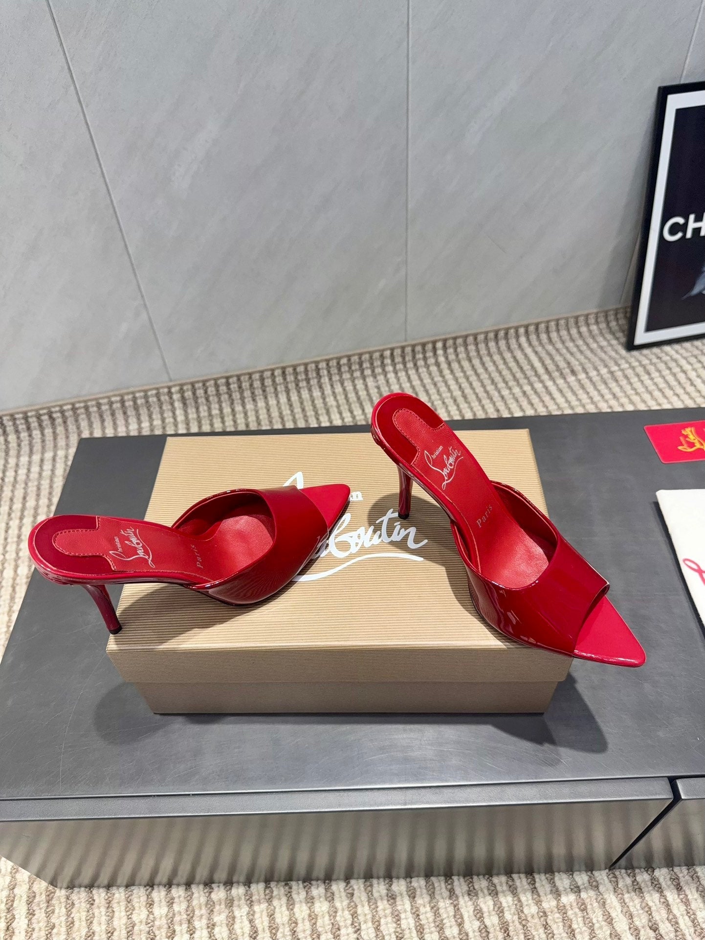 CL Miss Z 100 Mule Dark Red Patent Leather 539721