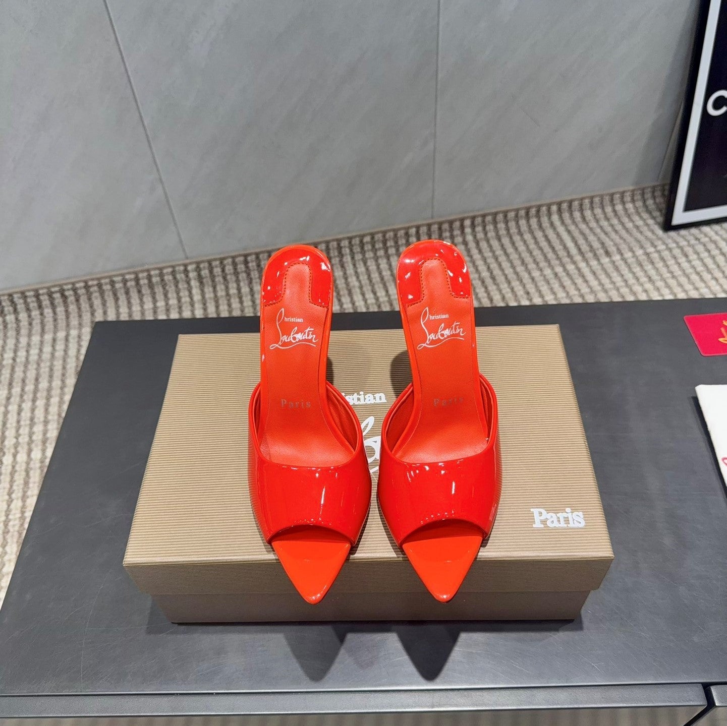 CL Miss Z 100 Mule Bright Red Patent Leather 539723