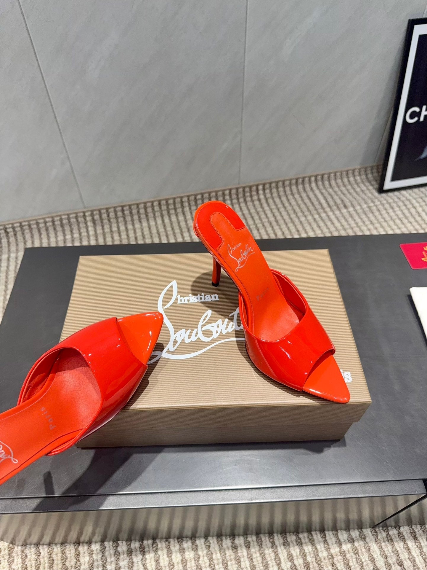 CL Miss Z 100 Mule Bright Red Patent Leather 539723