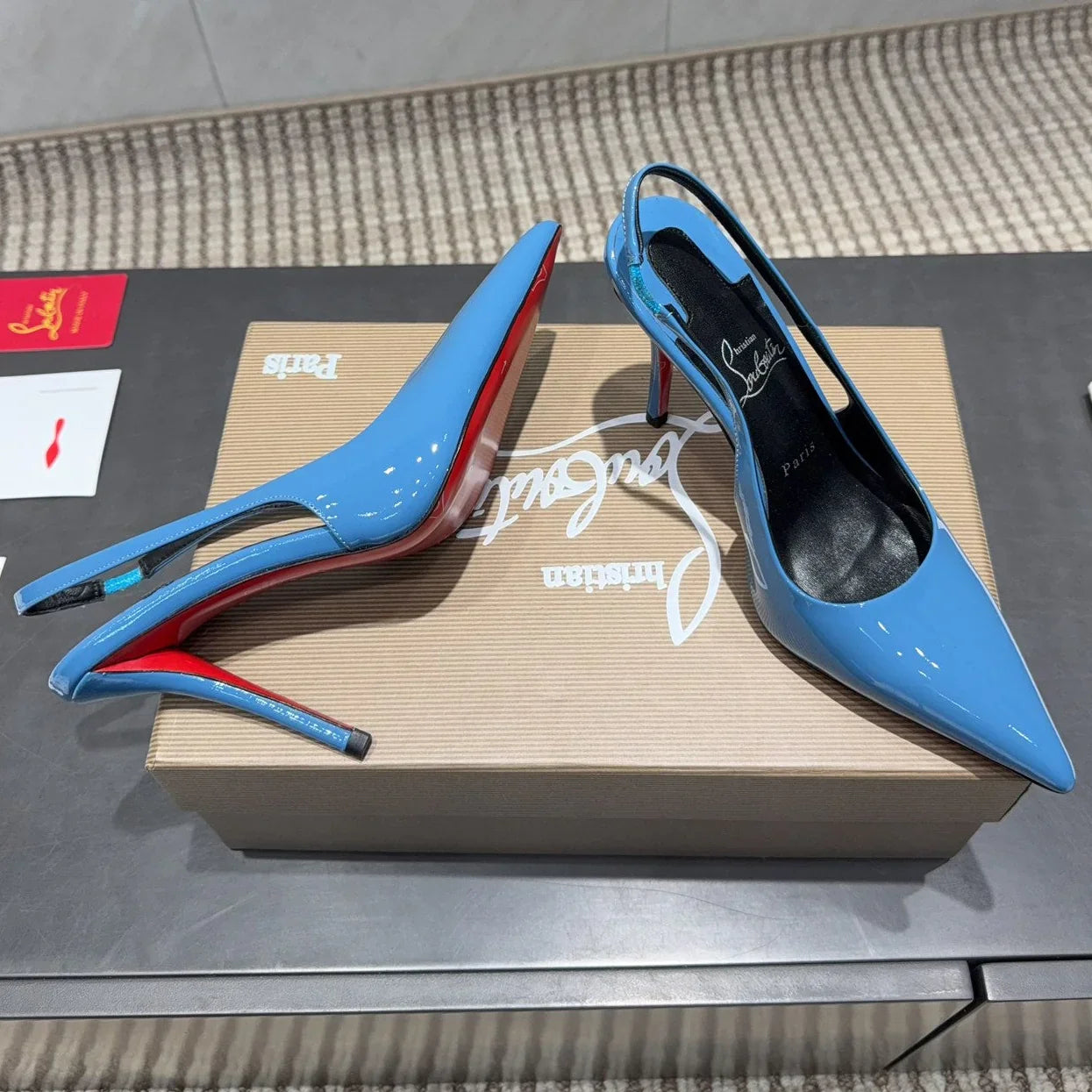 CL 2026 Kate Sling 100 Slingback Blue Patent Leather 613986