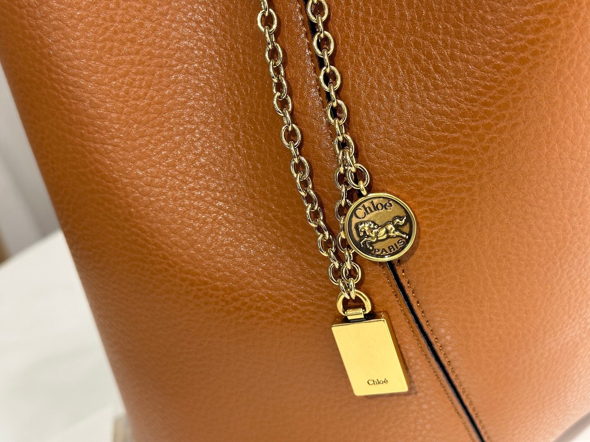 Chloe Spin Brown Calfskin