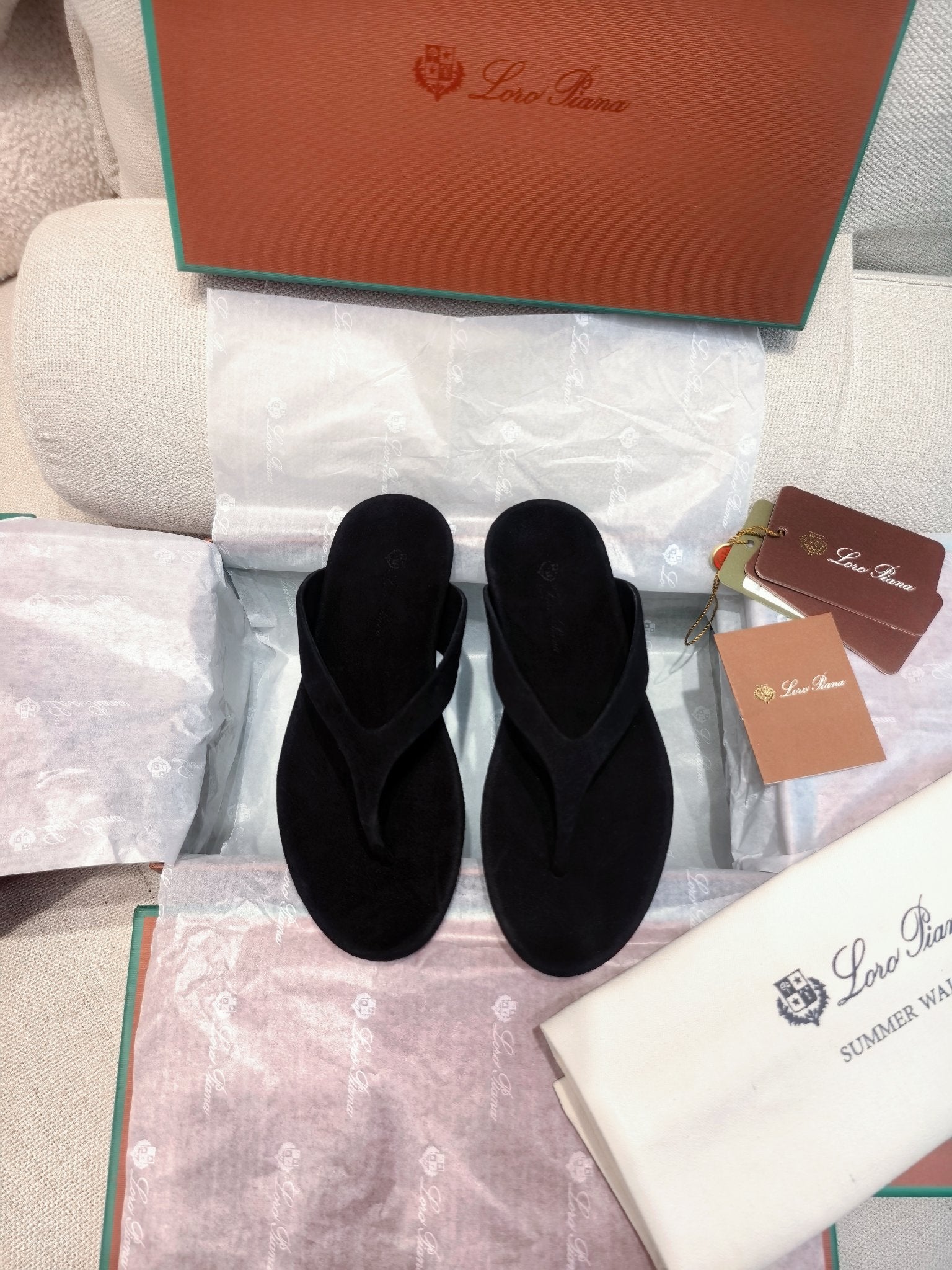 LP Ida Thong Sandal Black Suede 798914