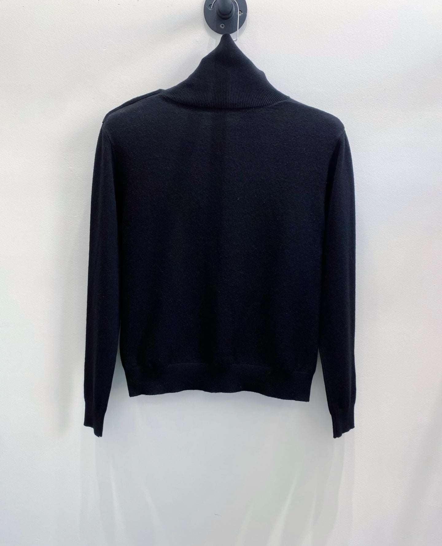 CC 26s Turtleneck Sweater With Shoulder Buttons Black Wool 423124