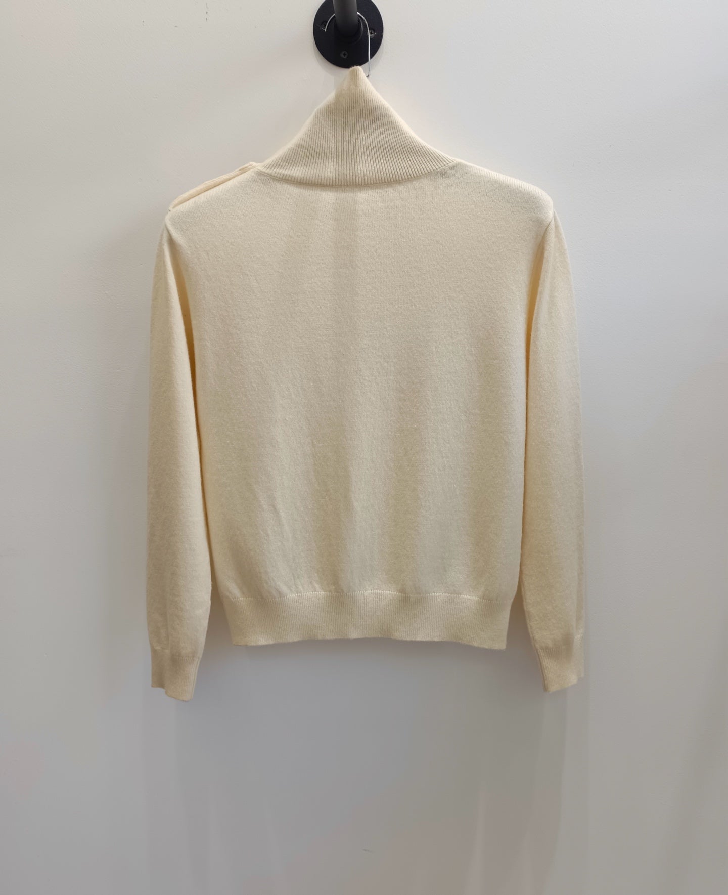 CC 26s Turtleneck Sweater With Shoulder Buttons Ivory Wool 423125