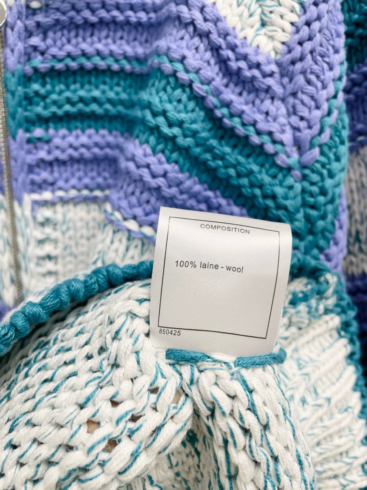 CC 26s Knit Hoodie Blue Purple Cotton Wool 432682