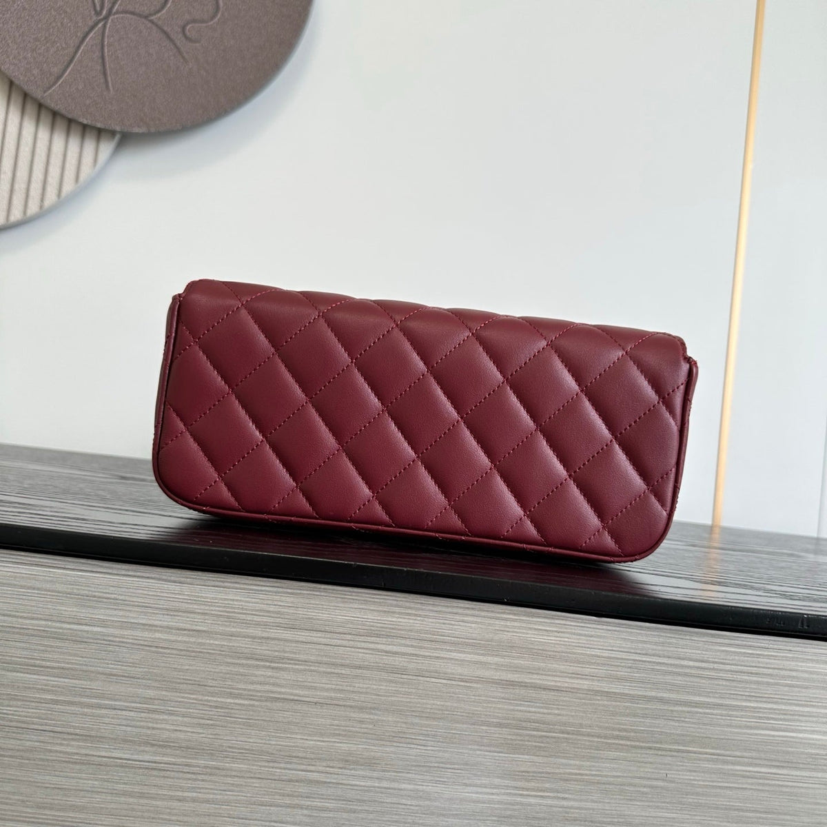 Chanel 2026 Pouch With Leather Strap 25cm Calfskin Suede