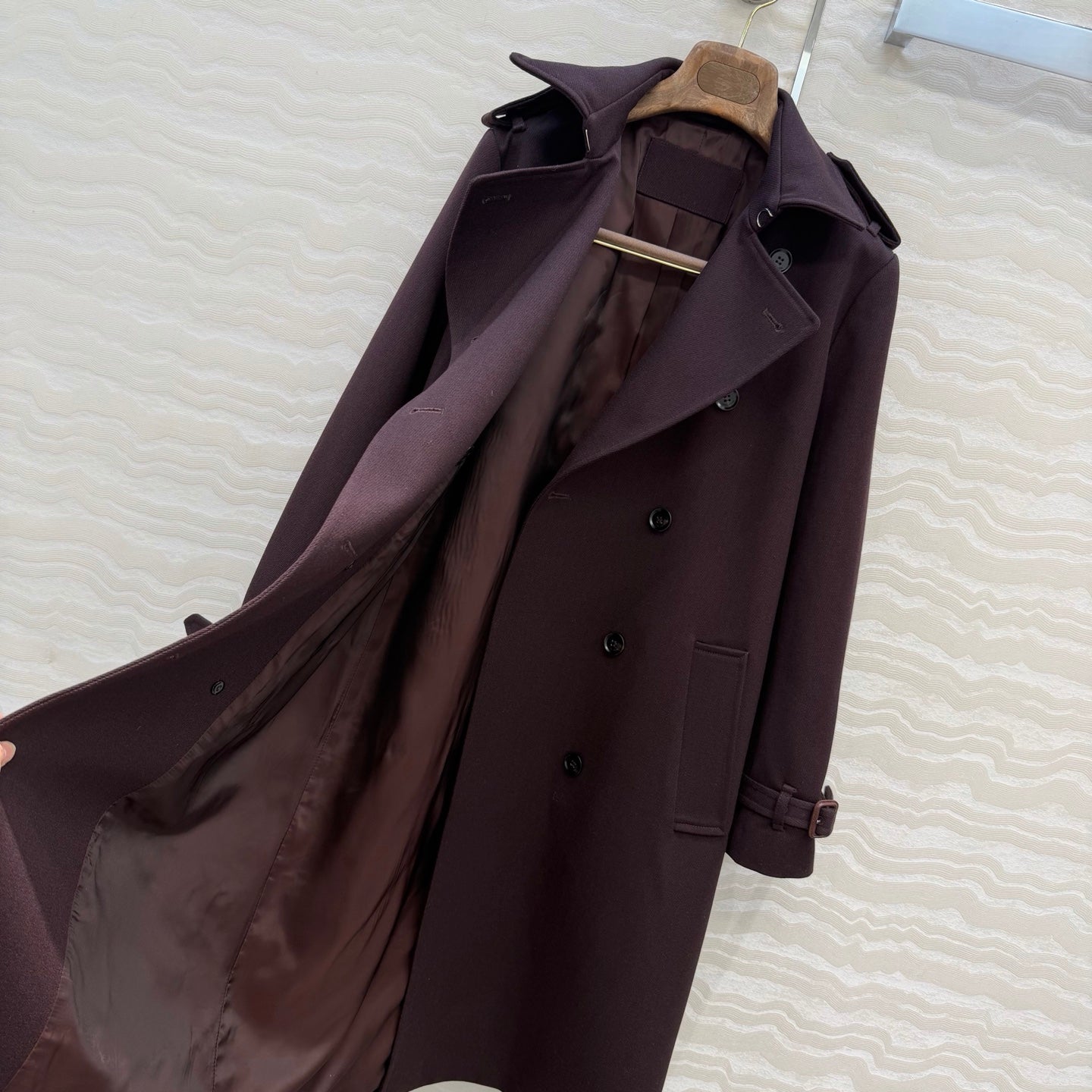 LP Kerril Trench Coat Coffee Wool 343936