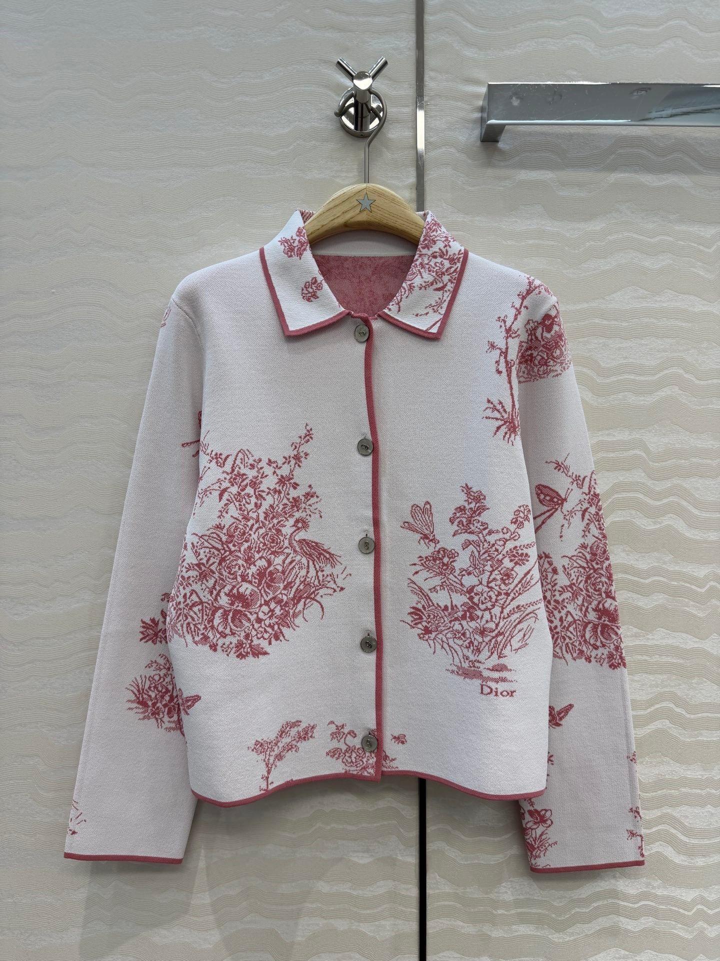 CD 26s Dioriviera Jacket White Pink Technical Knit 405969