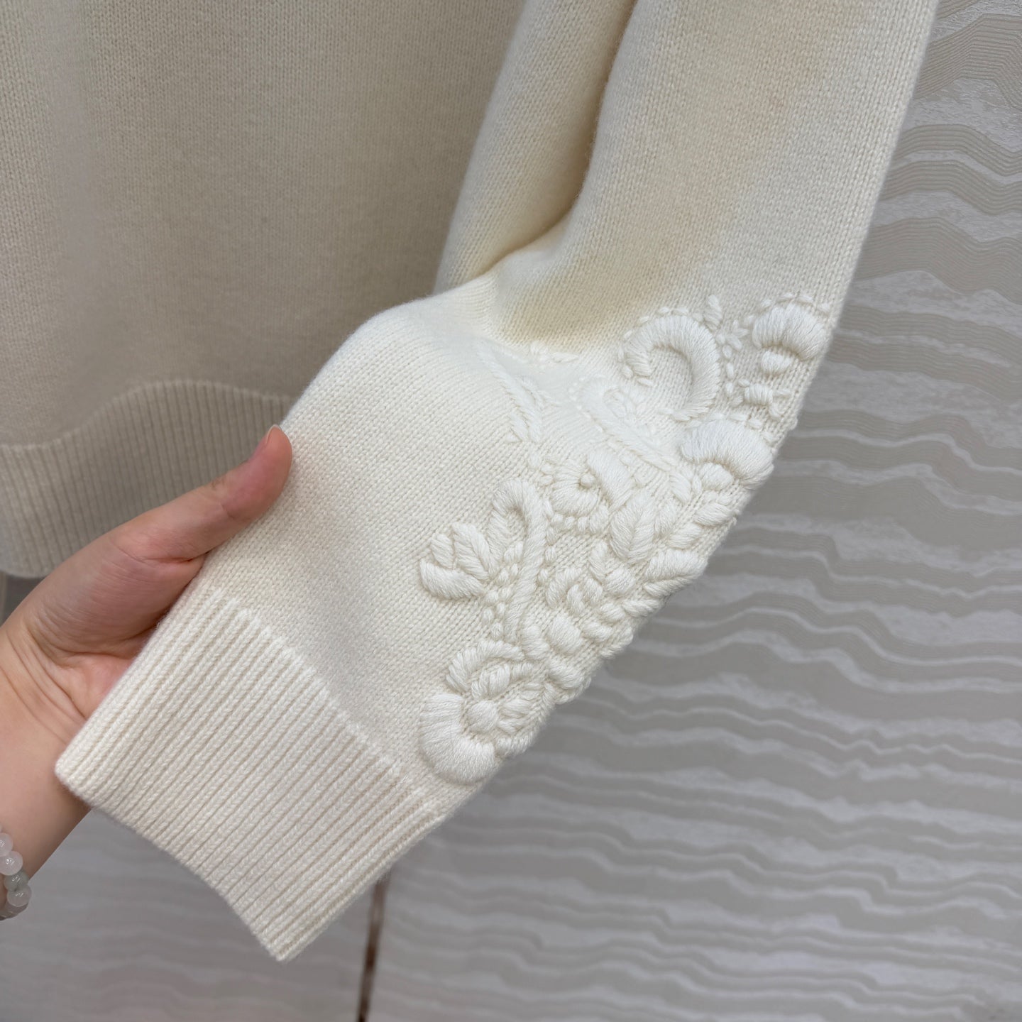 LP 26s Polo Jumper Light Cream Cotton 413069