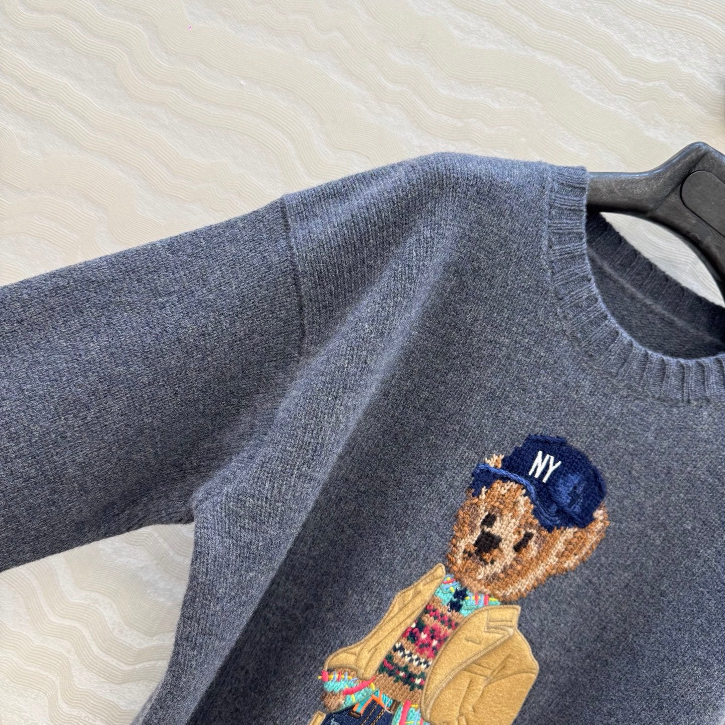 Ralph Lauren Polo Bear Jumper Grey Wool 419763