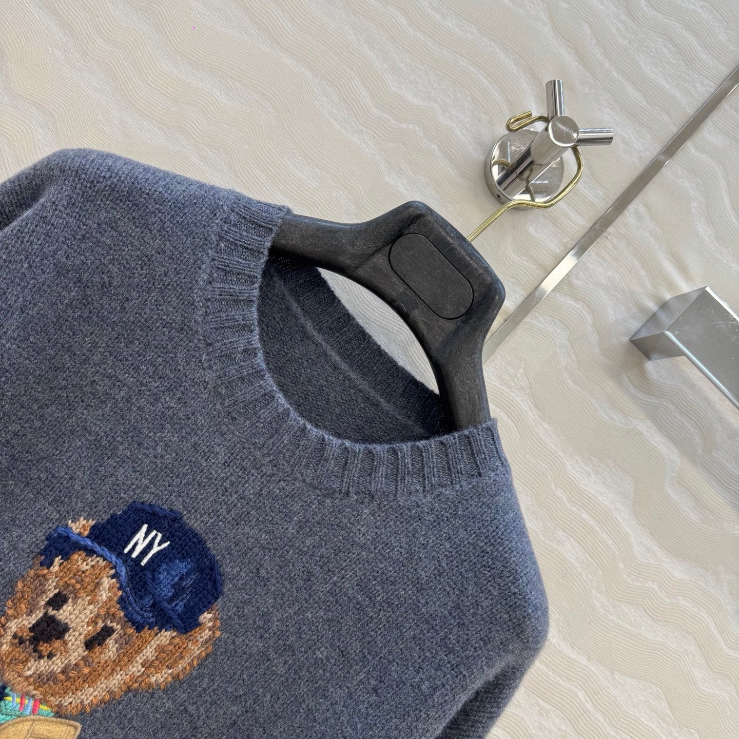 Ralph Lauren Polo Bear Jumper Grey Wool 419763