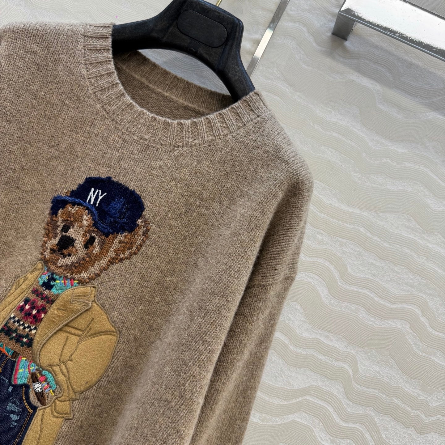 Ralph Lauren Polo Bear Jumper Brown Wool 417235