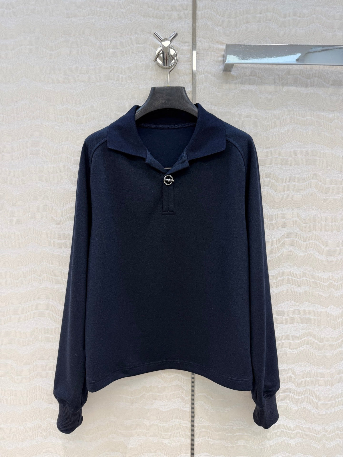 HM 26s Polo Sweatpants Set Navy Blue Wool Silk Blend 429399