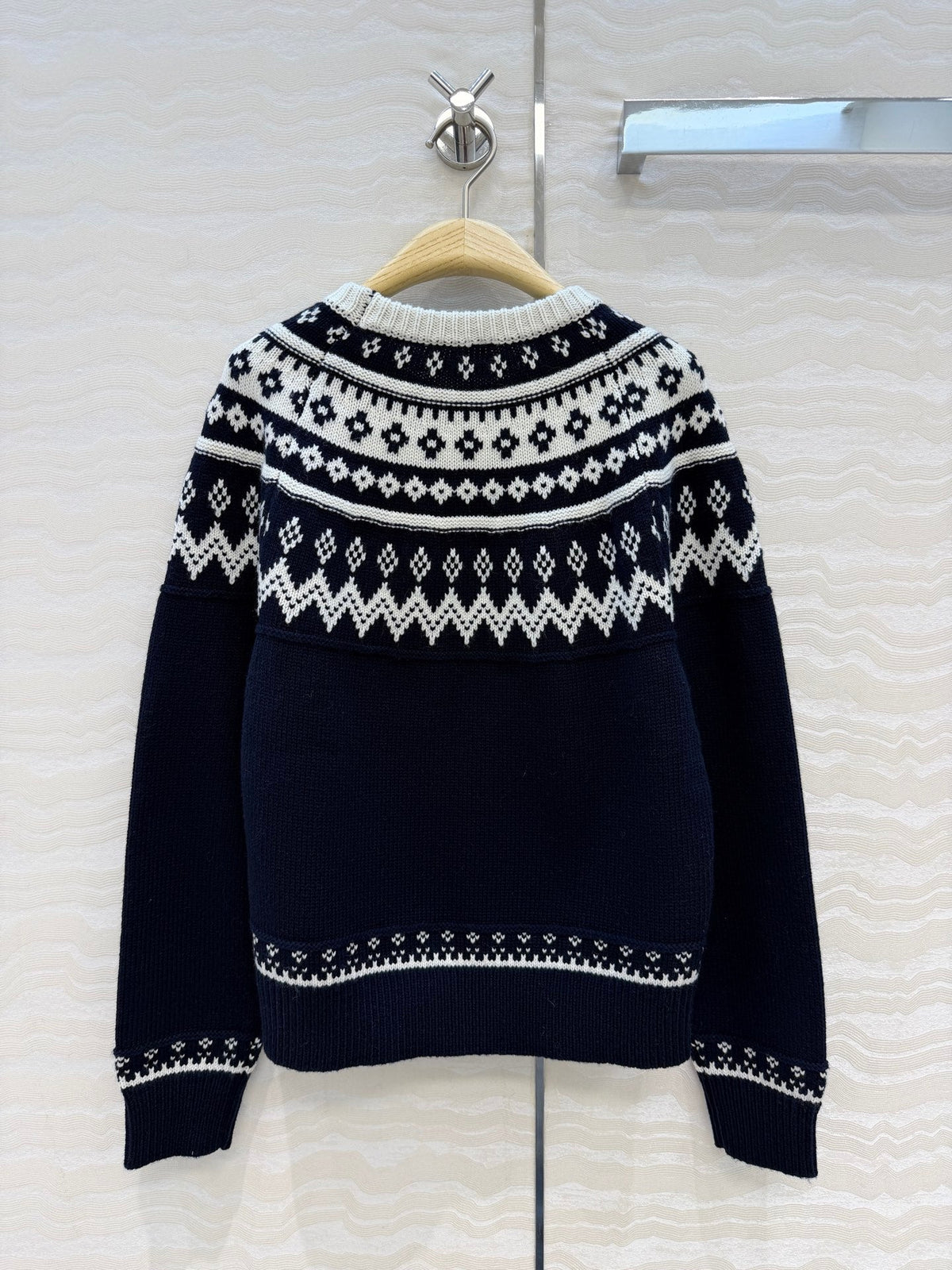 Dior 2026 Sweater Navy Blue Wool Cashmere Knit 435701