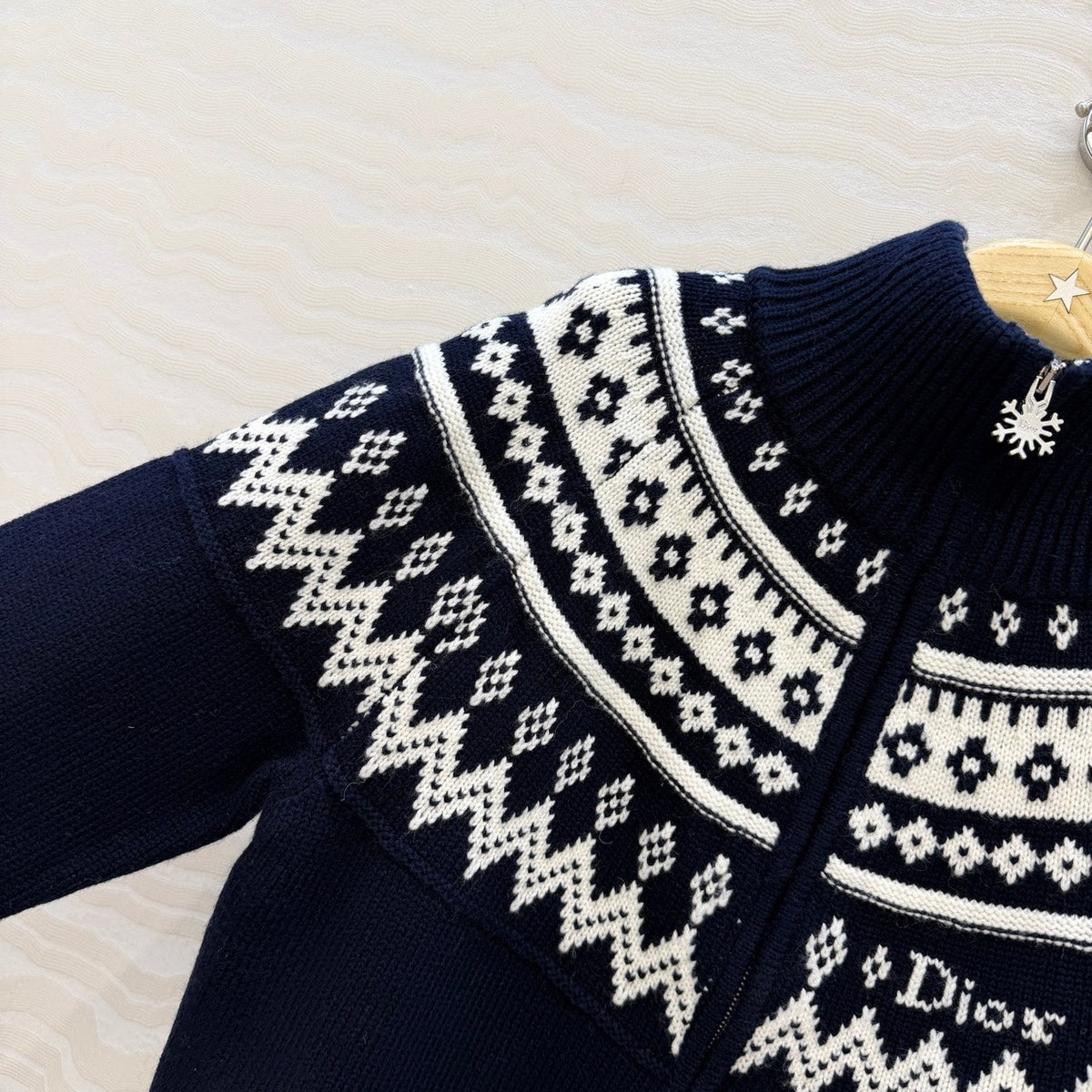 Dior 2026 Cardigan Navy Blue Wool Cashmere Knit 435693