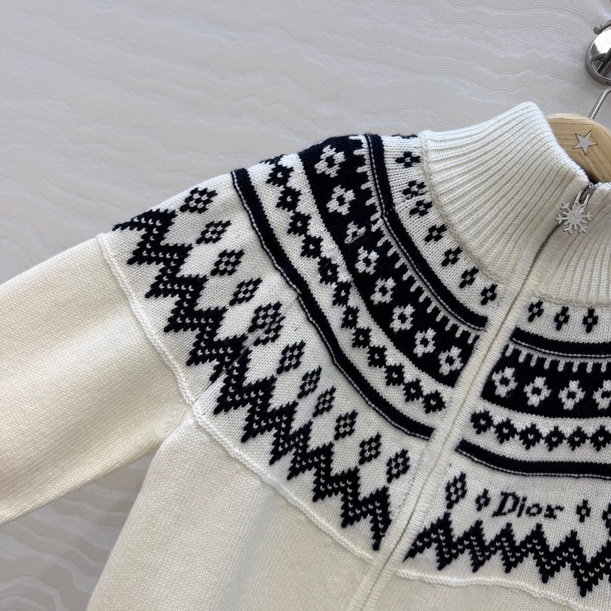 Dior 2026 Cardigan Ecru Wool Cashmere Knit 435701