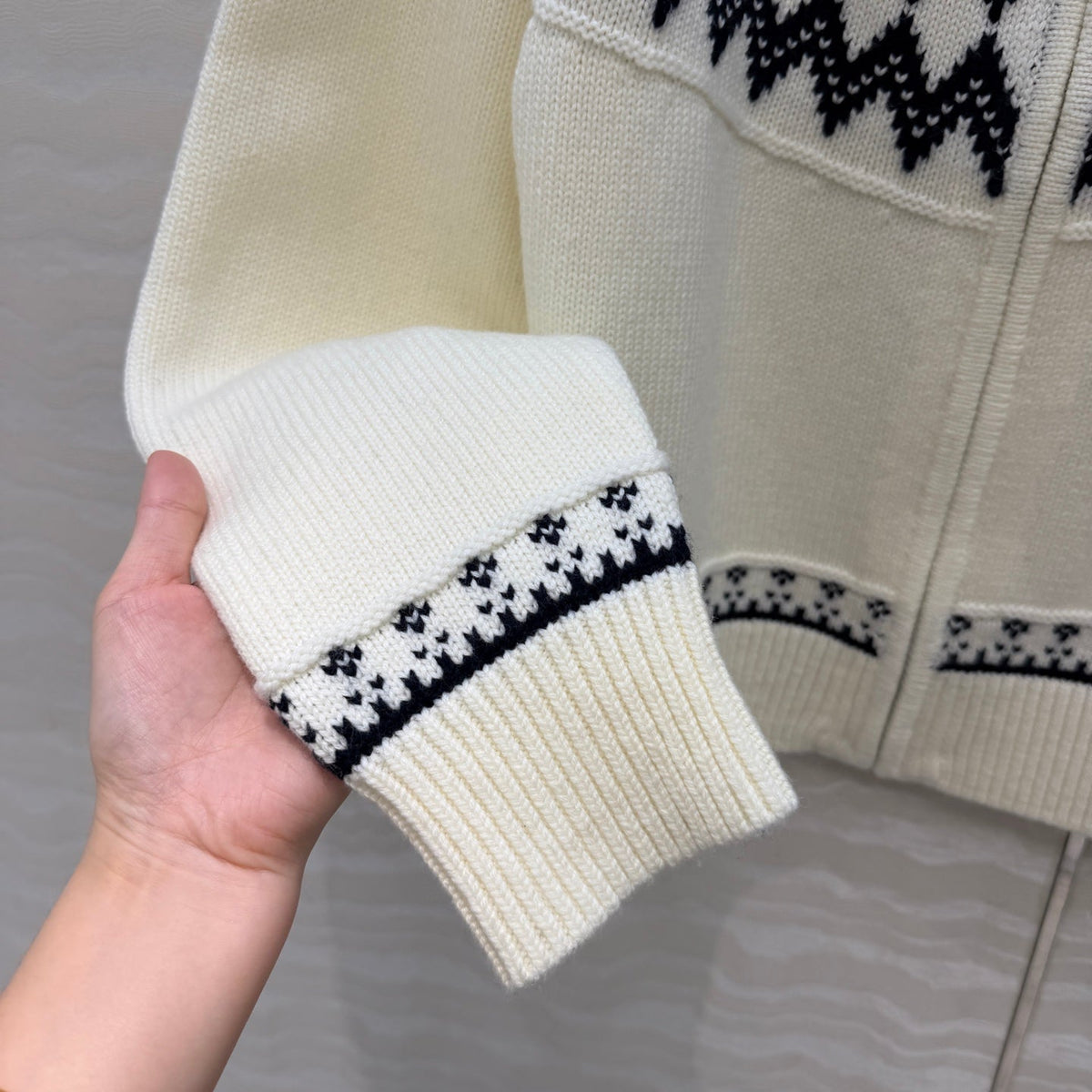 Dior 2026 Cardigan Ecru Wool Cashmere Knit 435701
