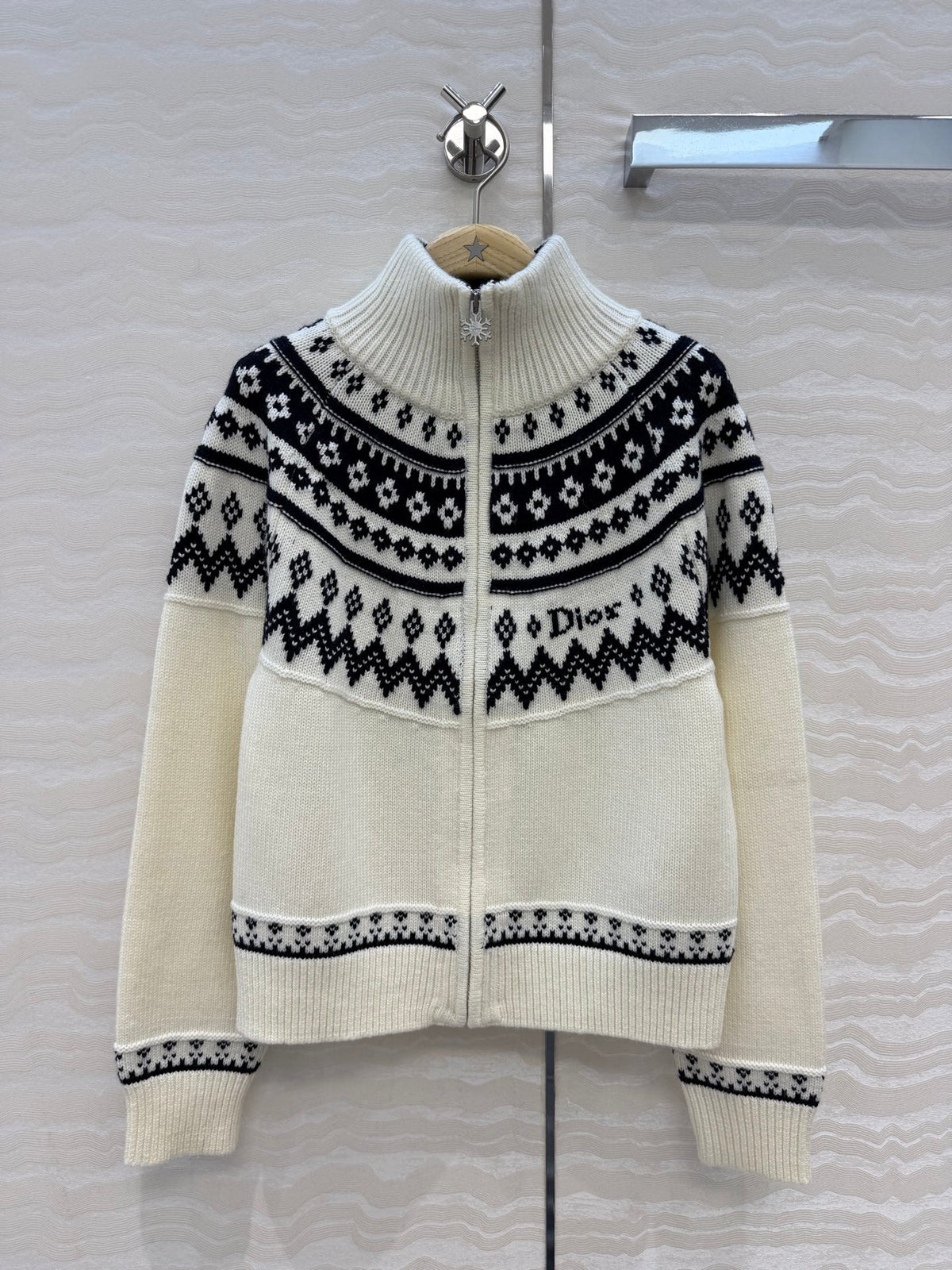 Dior 2026 Cardigan Ecru Wool Cashmere Knit 435701