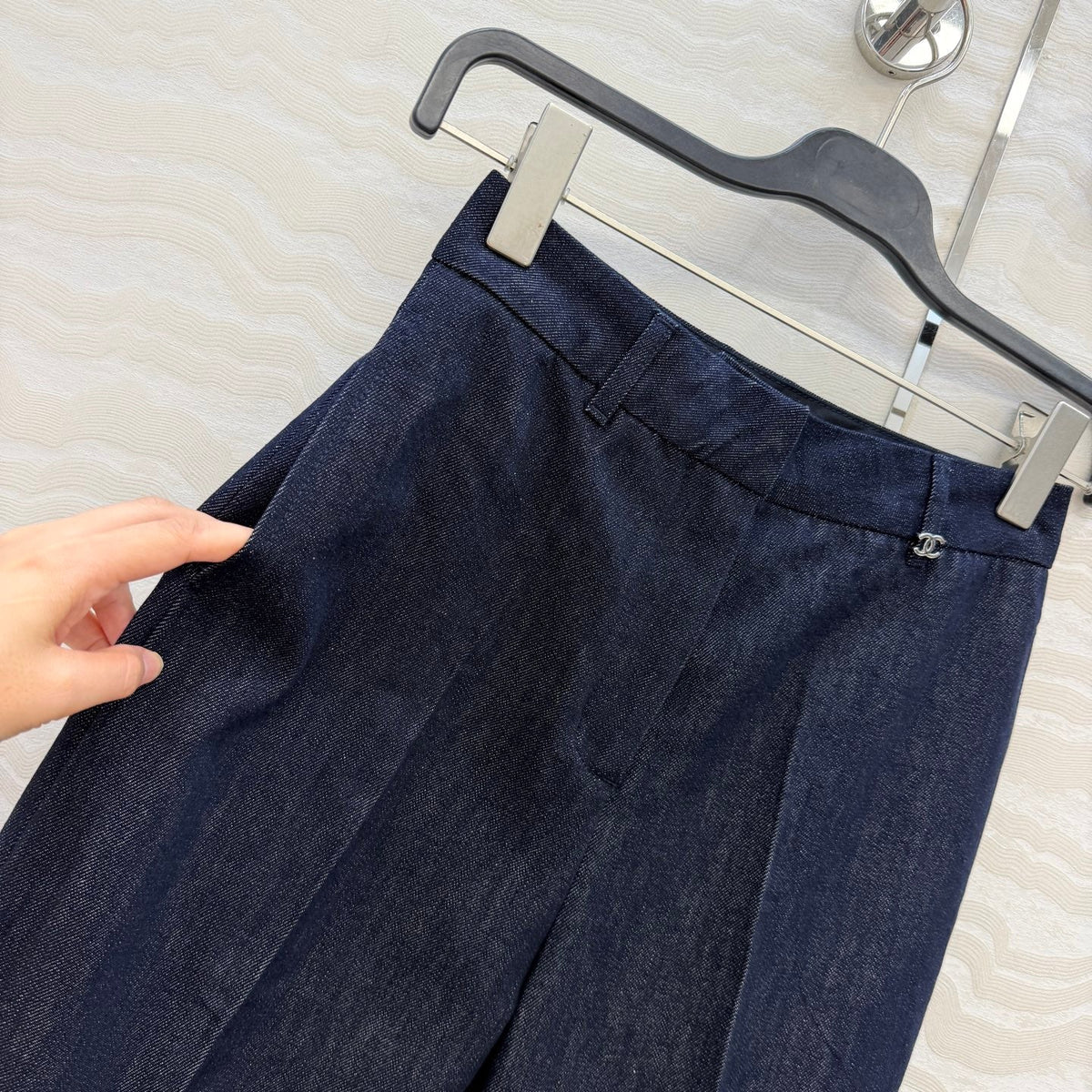 Chanel 2026 Pants Dark Blue Denim Cotton 435686