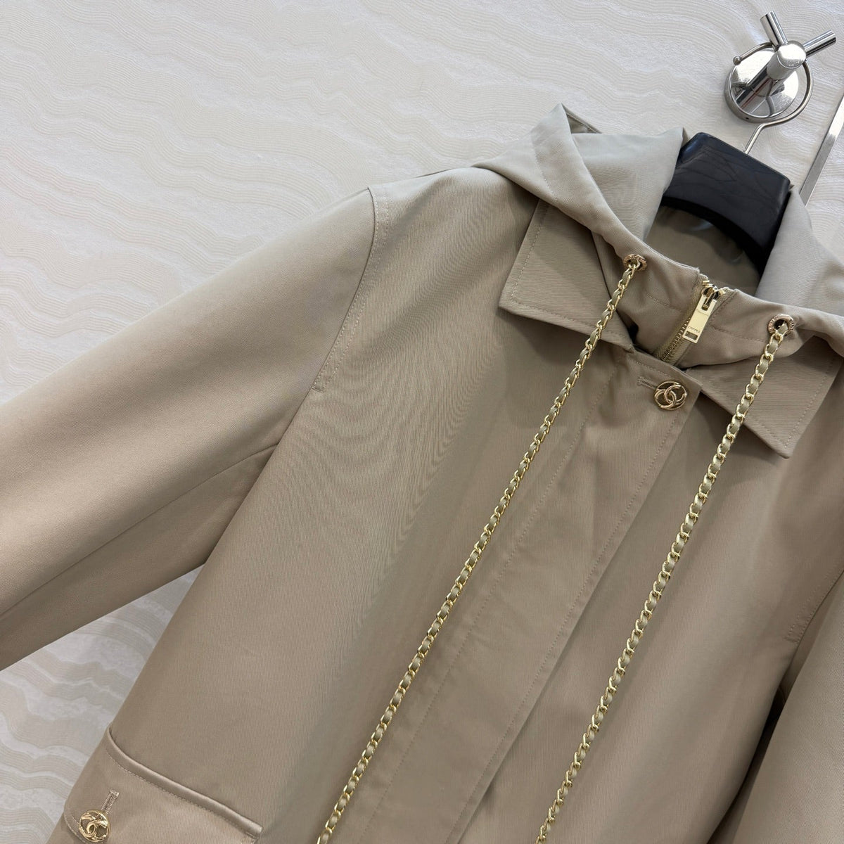Chanel 2026 Parka Khaki Cotton Gabardine 435596