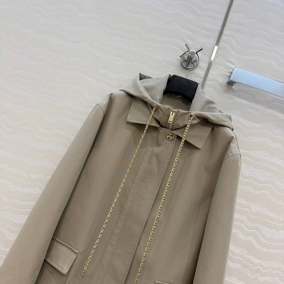 Chanel 2026 Parka Khaki Cotton Gabardine 435596