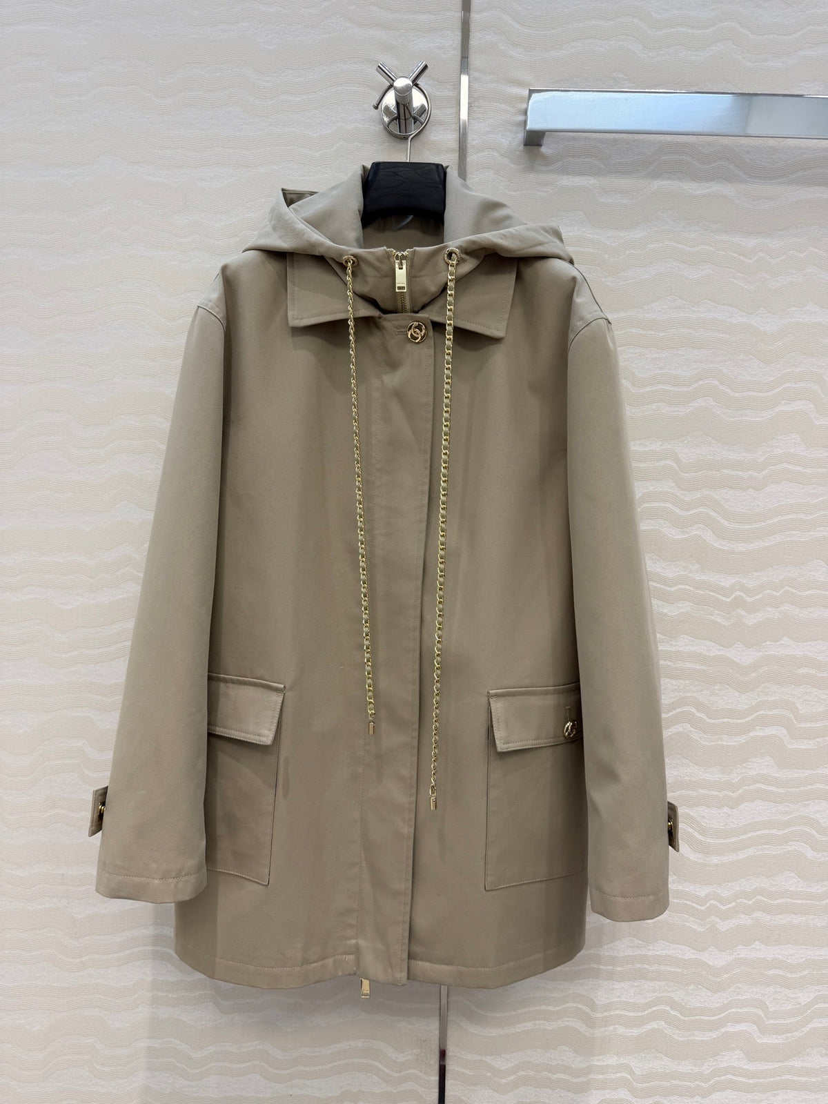 Chanel 2026 Parka Khaki Cotton Gabardine 435596