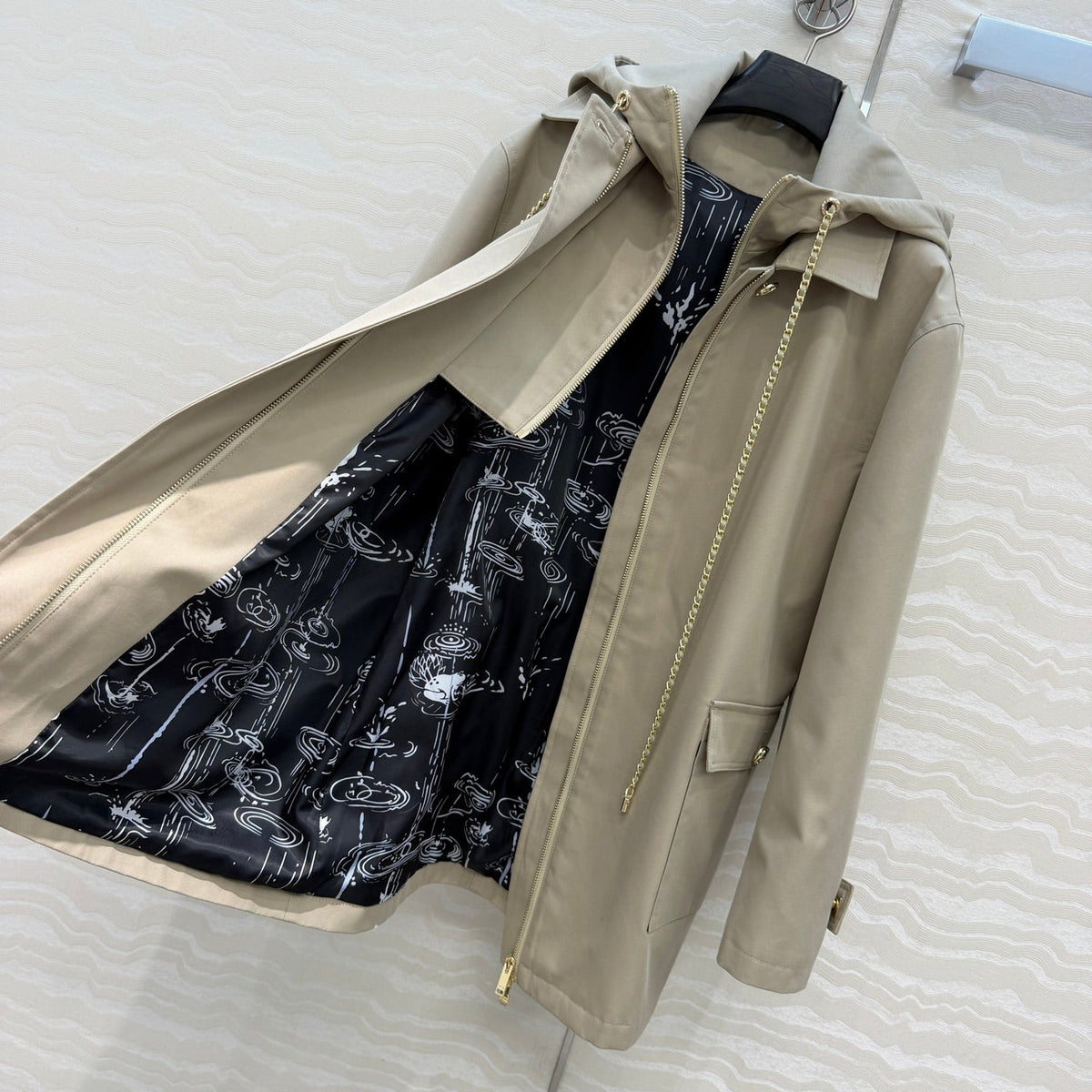 Chanel 2026 Parka Khaki Cotton Gabardine 435596