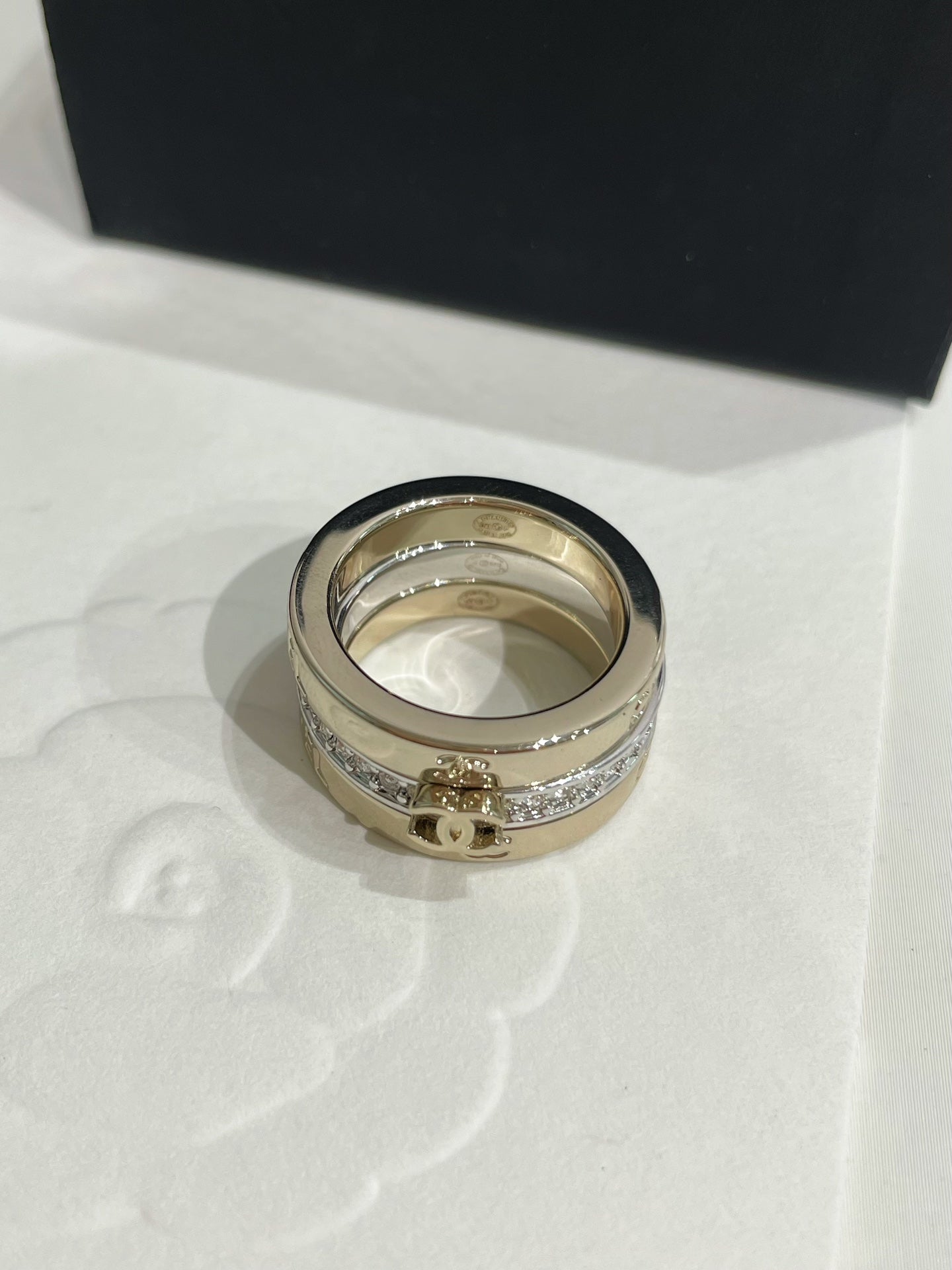 CC 26FW 3 in 1 Light Gold Sliver Rings 008