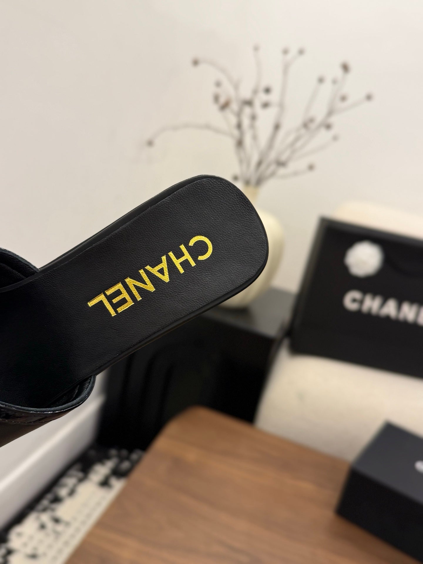 CC 26s Wedge Sandals 95 Mm In Black Calfskin Style 1