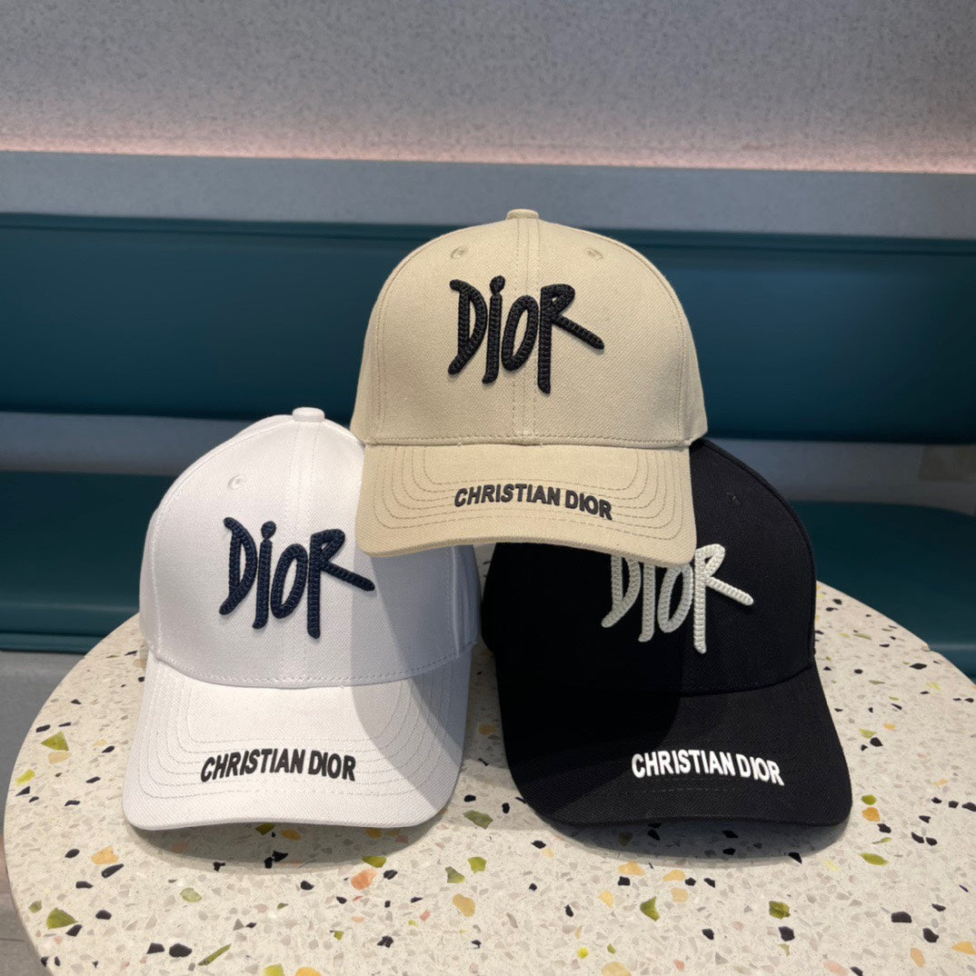 DIOR BASEBALL CAP IN WHITE COTTON 427795