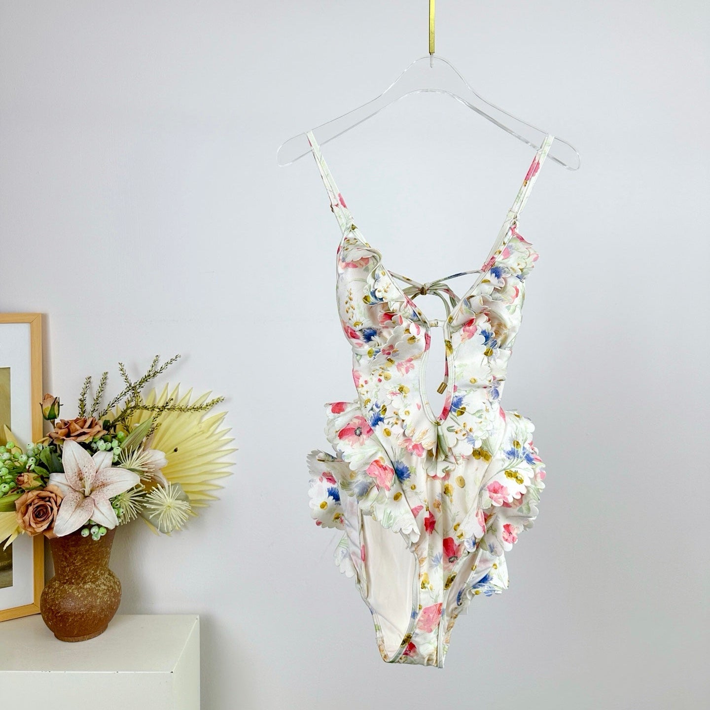 Zimmermann Summer Swim Cream Bouquet Floral Cotton 342363