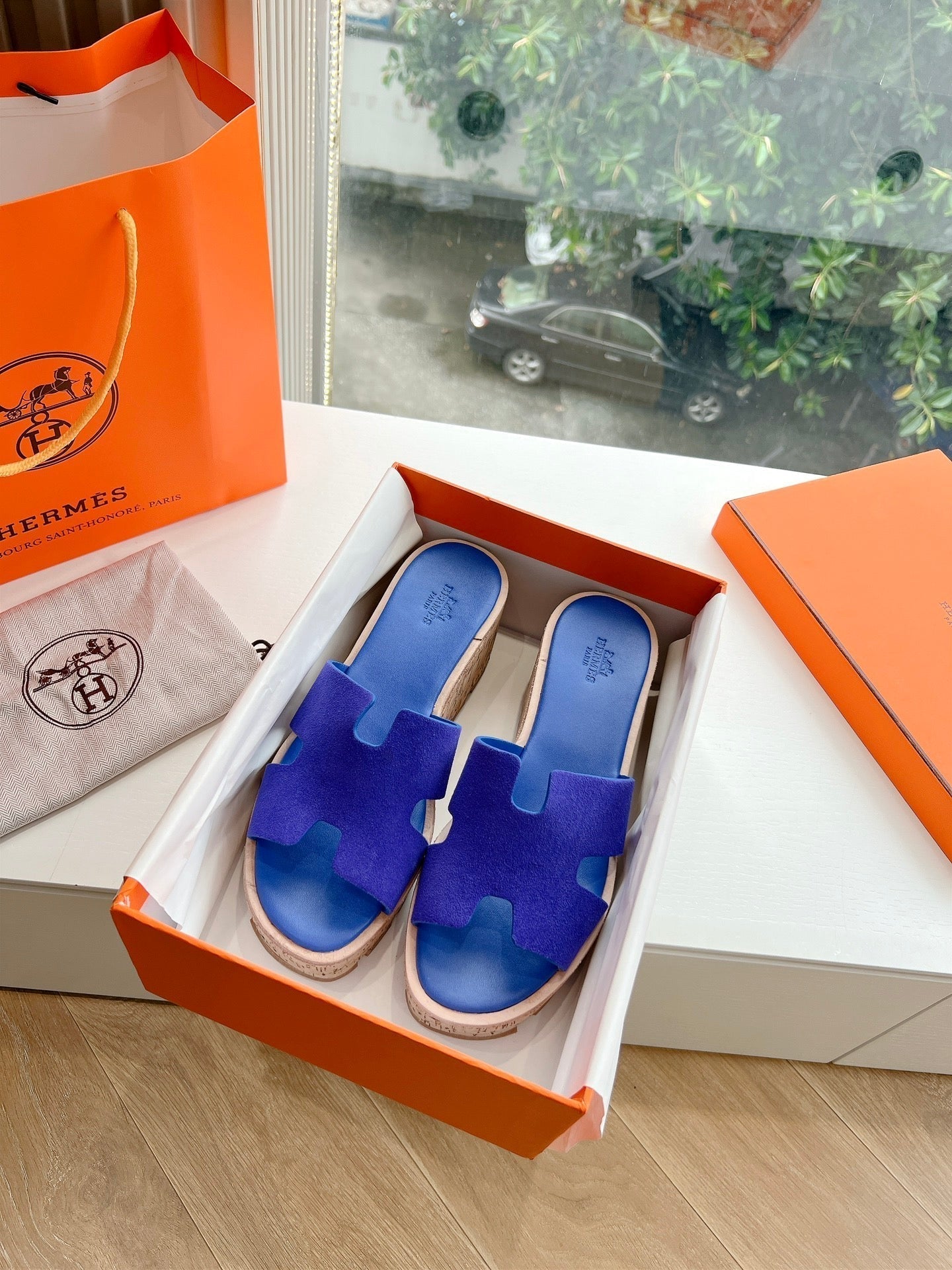 EZE 65 SANDAL NAVY SUEDE