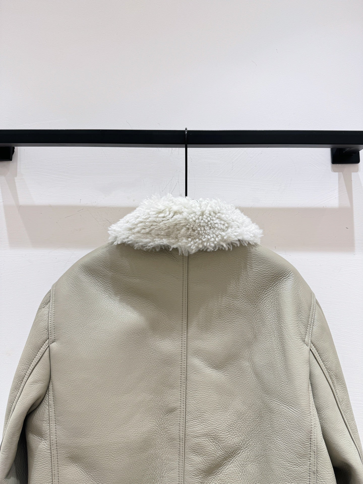 CD 25 Fur Leather Coat Black And Brown Earth