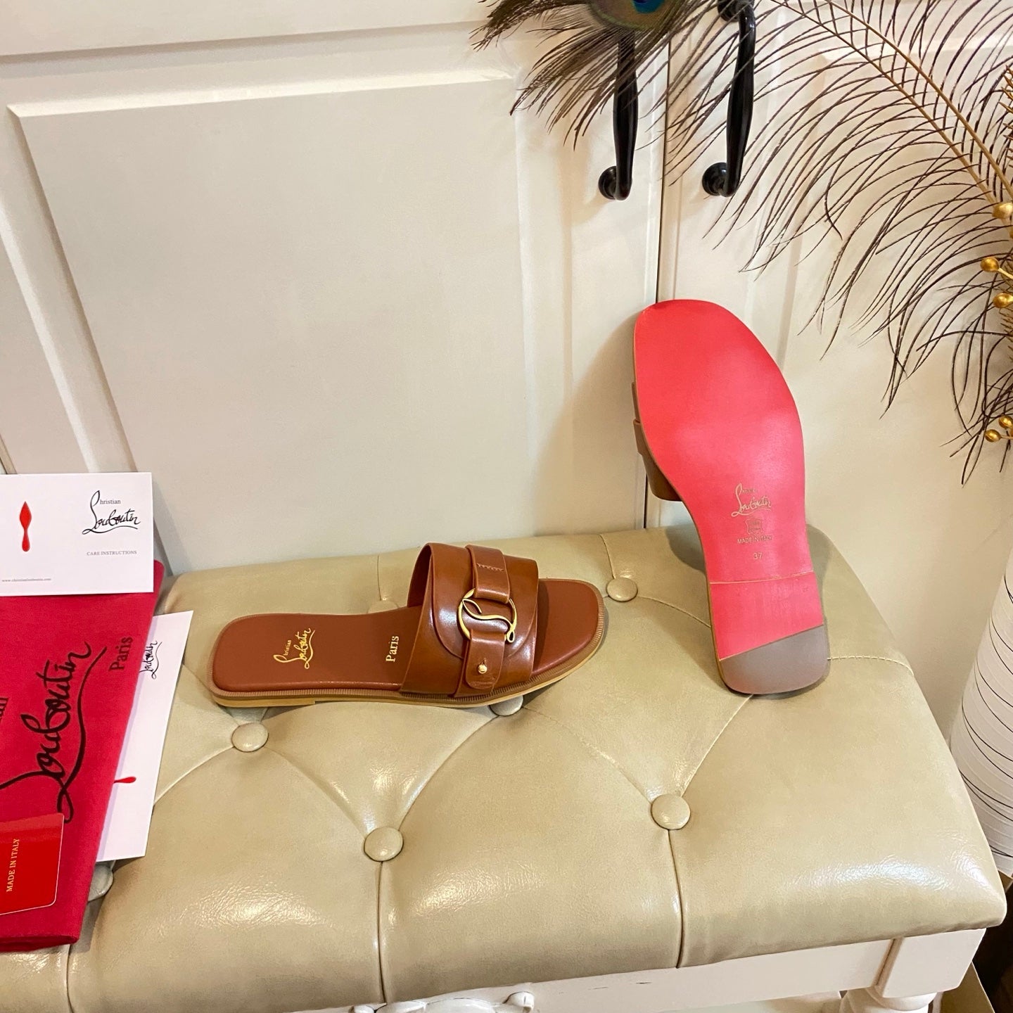CL 26s Flat Sandal Brown Leather 687809