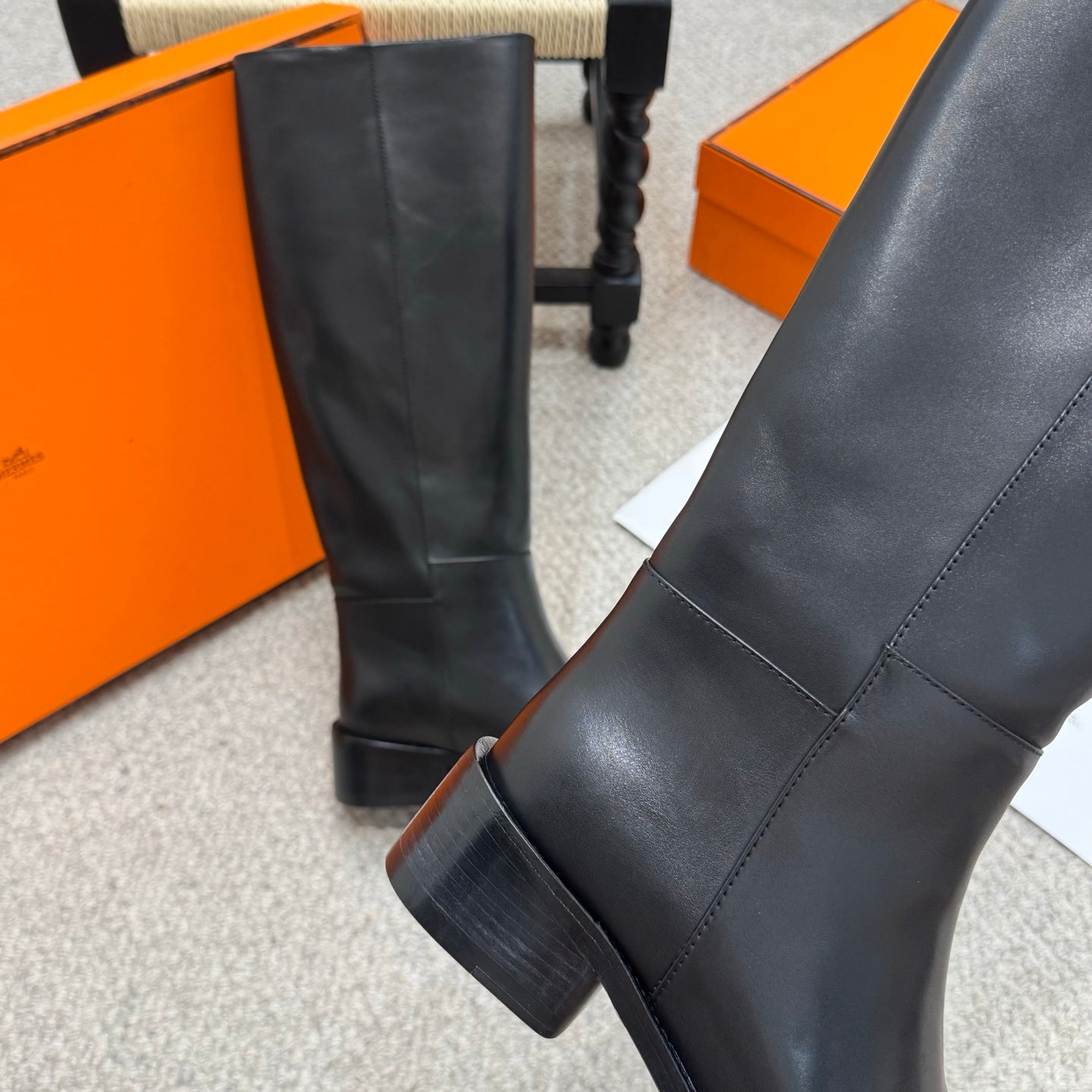 HM Lasso 40 Boot Black Cowhide 523211