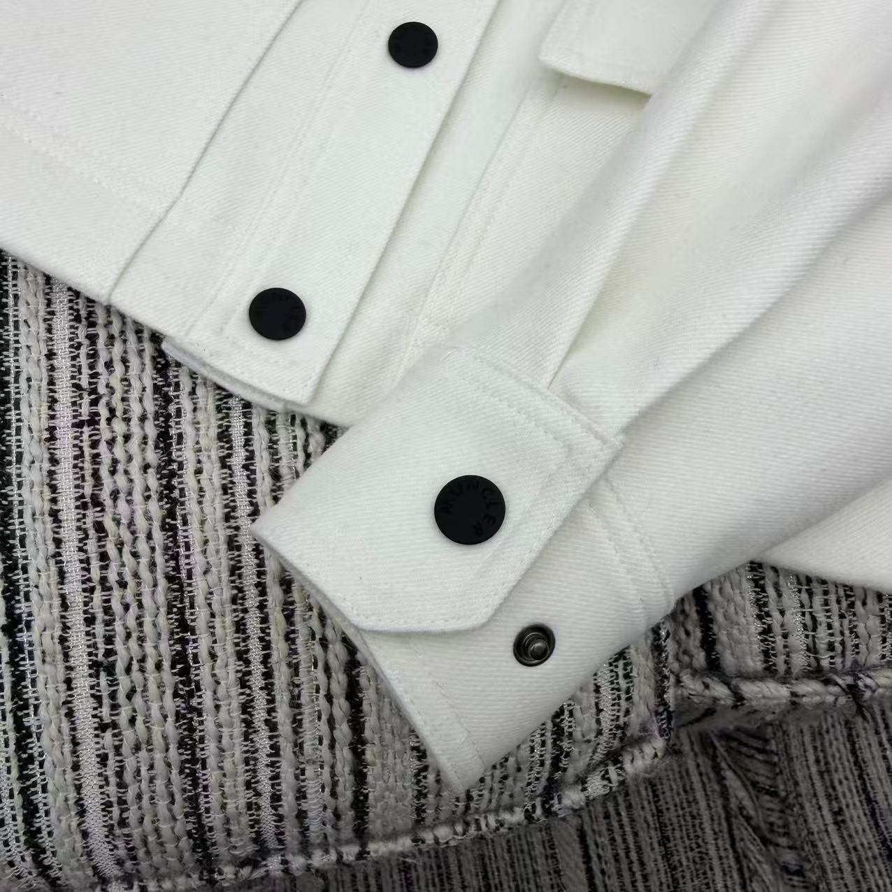 MC Long-Sleeved Interlock Shirt White Polyester Acrylic Viscose