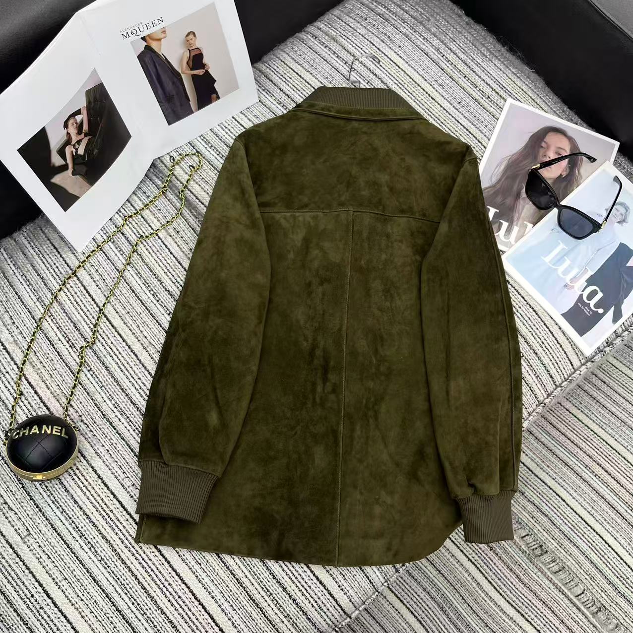 LP Maremma Jacket Dark Olive Green Suede 342672